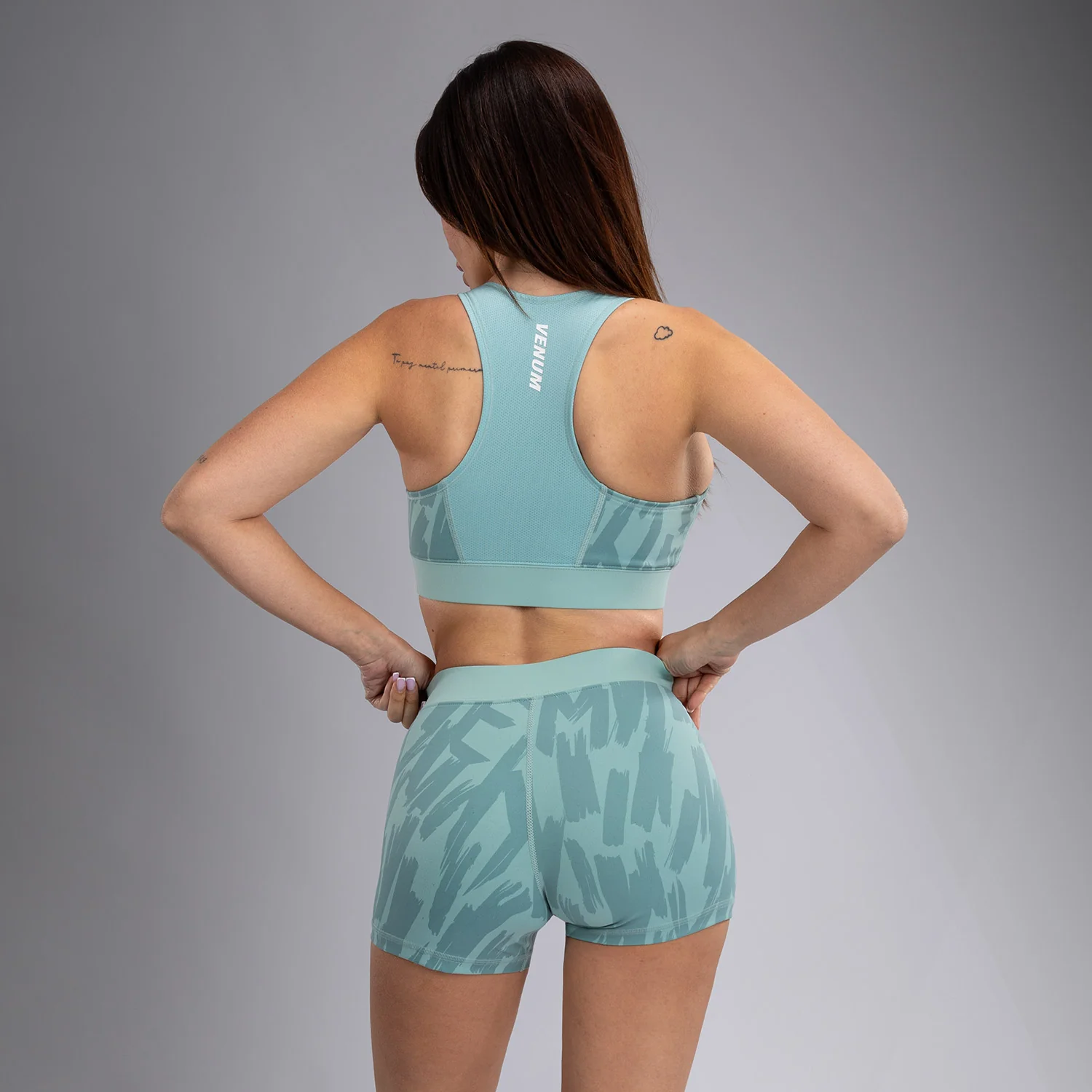 Venum Graffiti Women’s Sports Bra - Aqua - Image 2