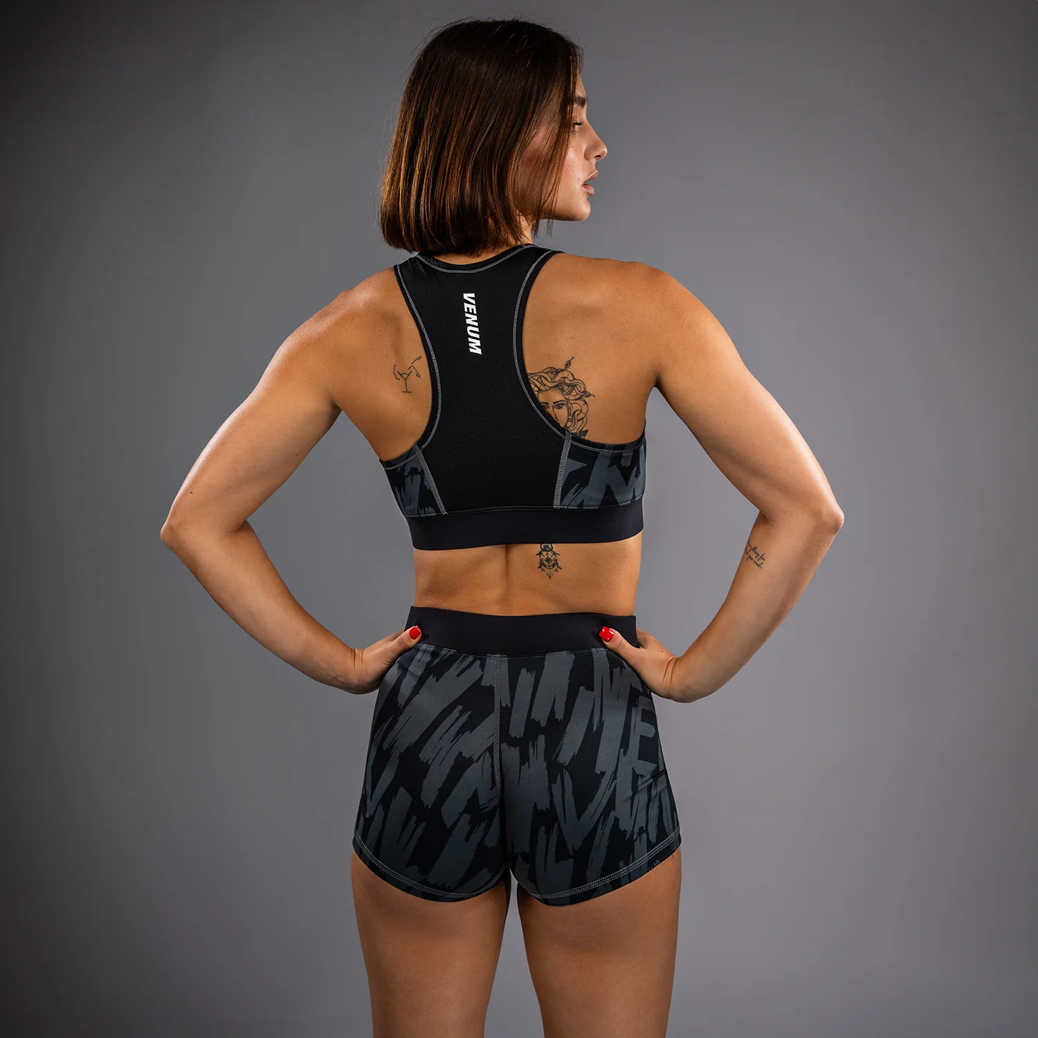 Venum Graffiti Women’s Sports Bra - Urban Charcoal - Image 7