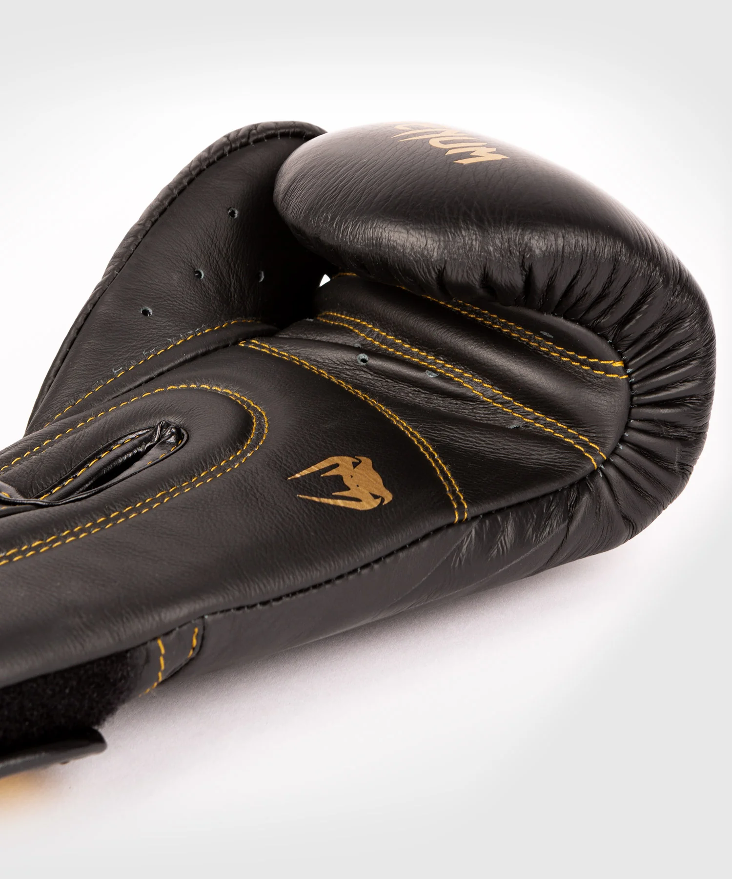 Venum Hammer Pro Boxing Gloves Velcro - Black/Black-Gold - Image 5