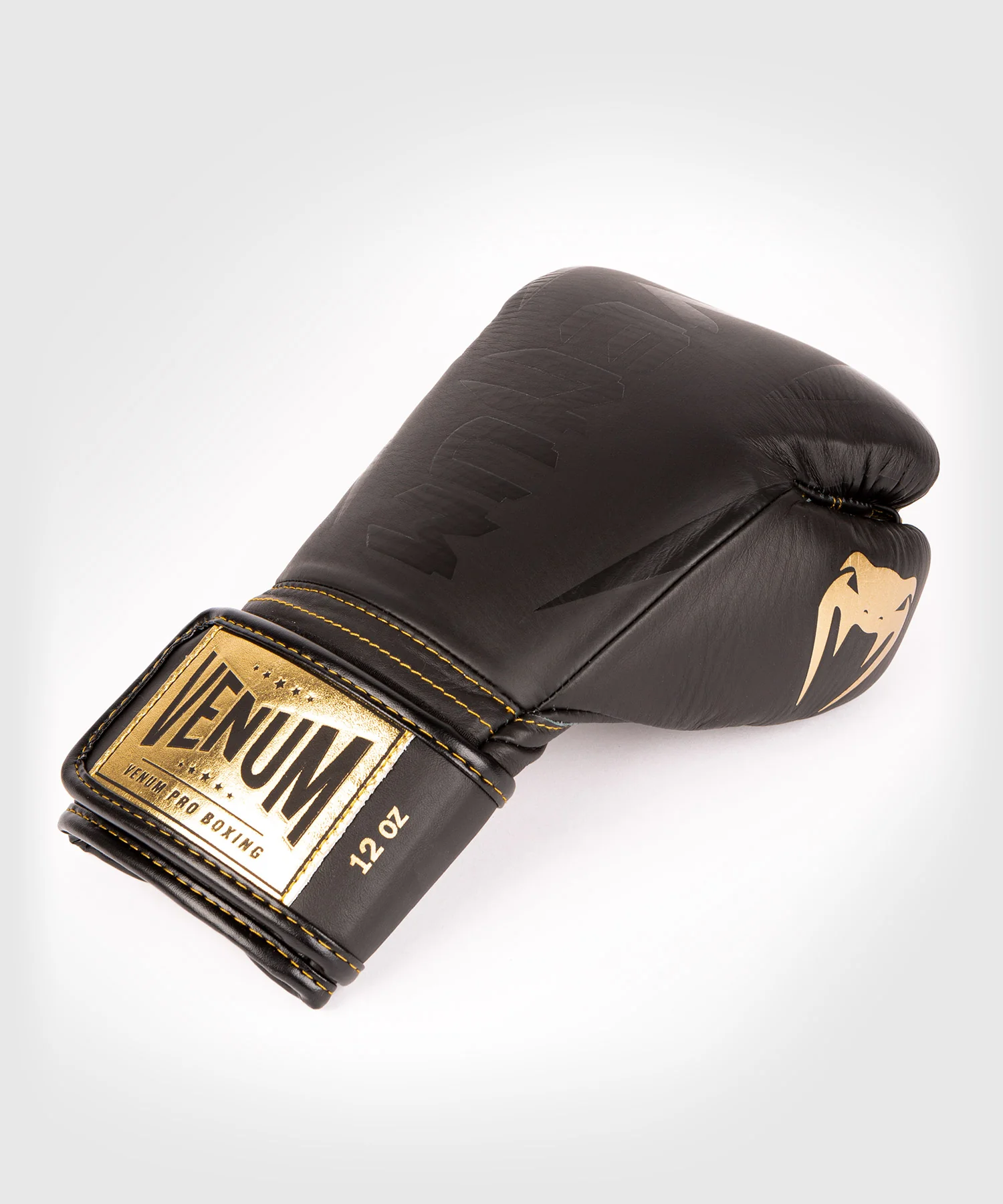 Venum Hammer Pro Boxing Gloves Velcro - Black/Black-Gold - Image 6