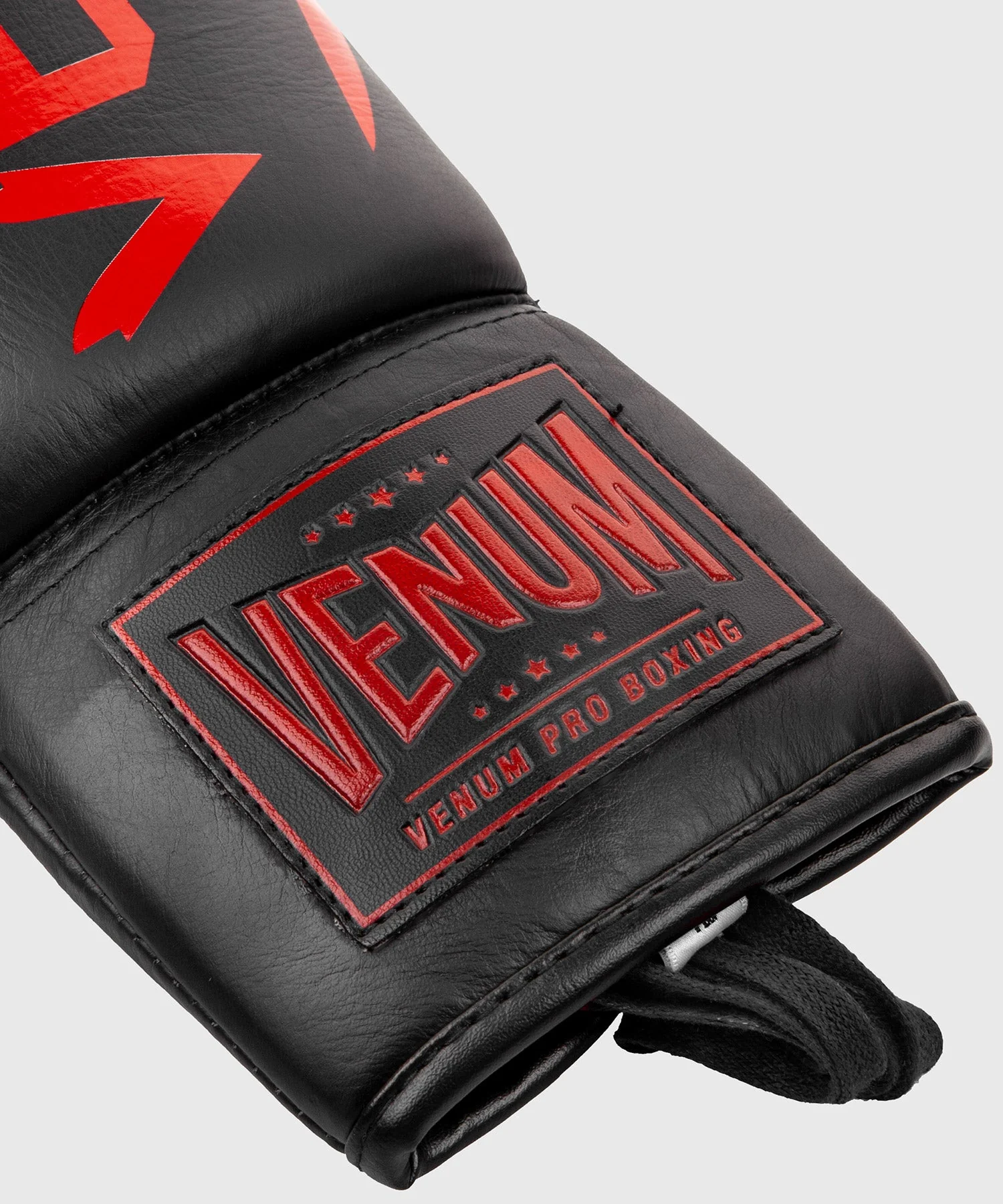 Venum Hammer Pro Boxing Gloves - With Laces - Black/Red - Image 5