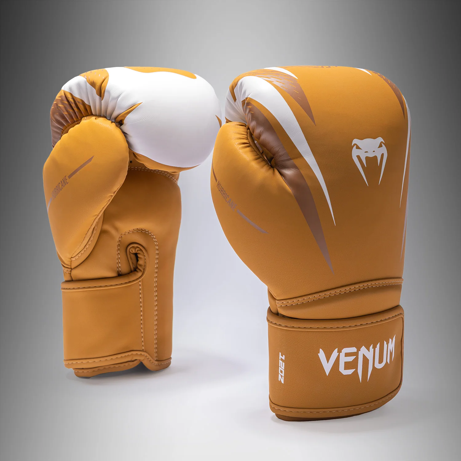 Venum Hurricane Boxing Gloves - Havana/ White - Image 2