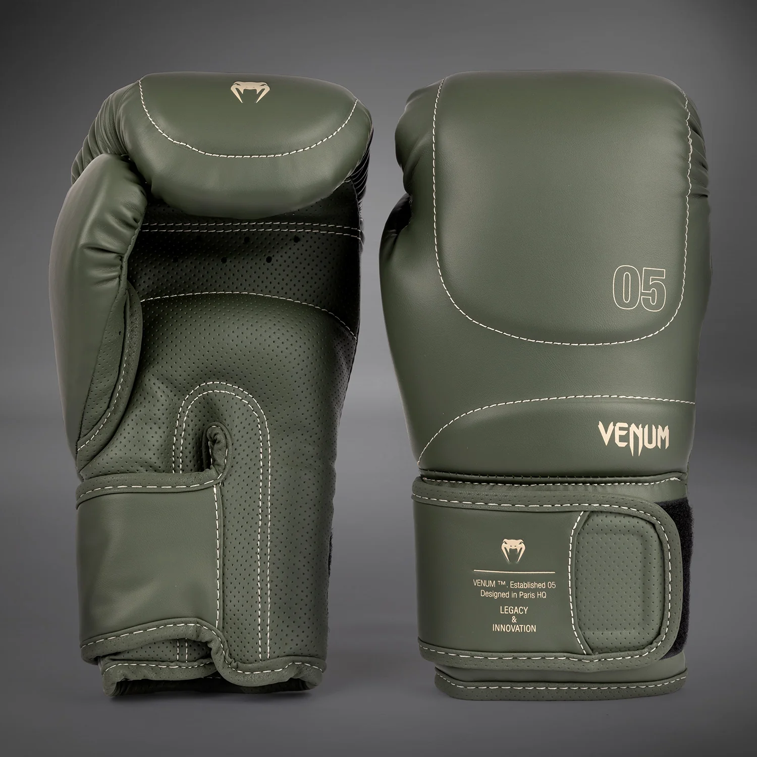 Venum Impact Evo Boxing Gloves - Military Green - Image 2