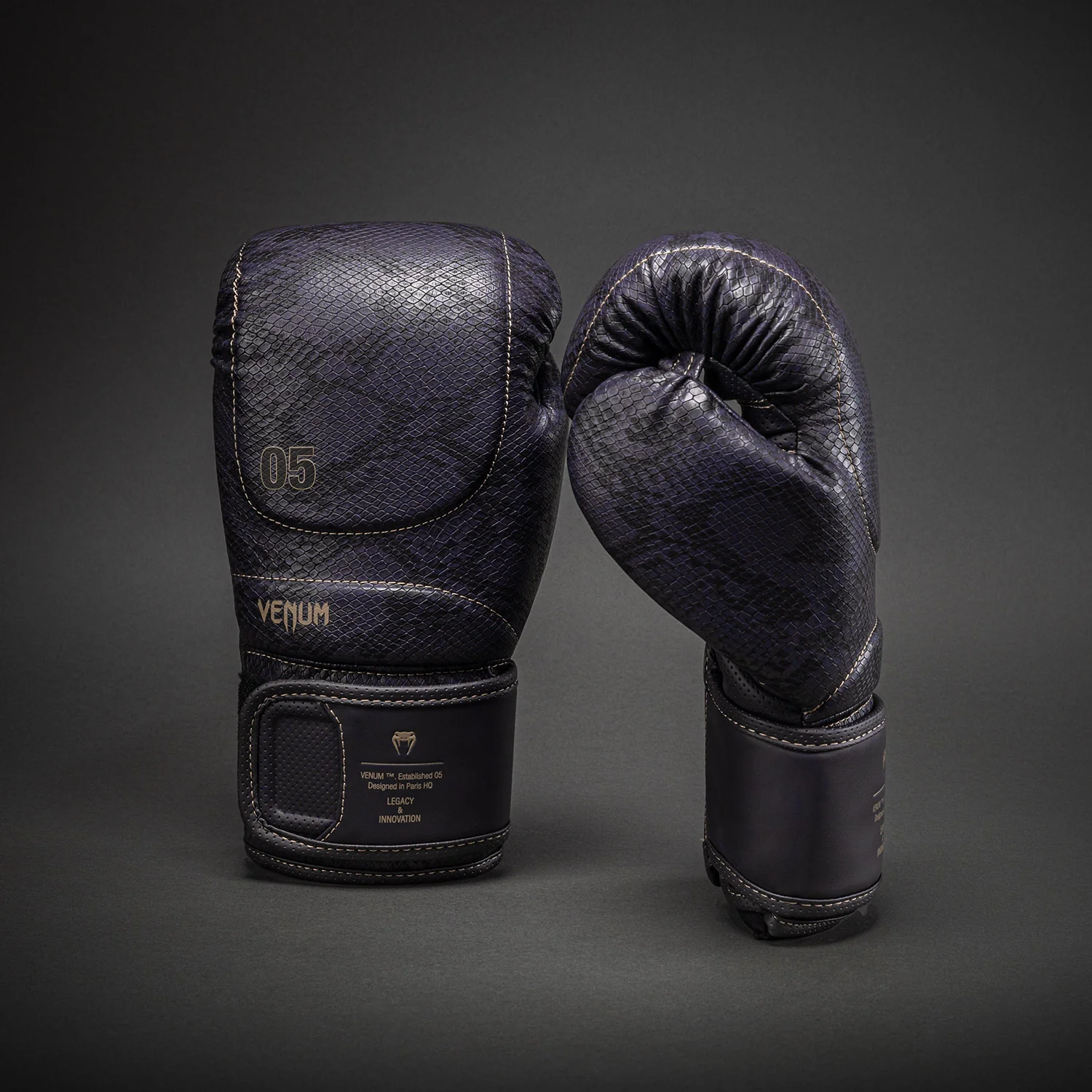 Venum Impact Evo Scales Boxing Gloves - Dark Purple