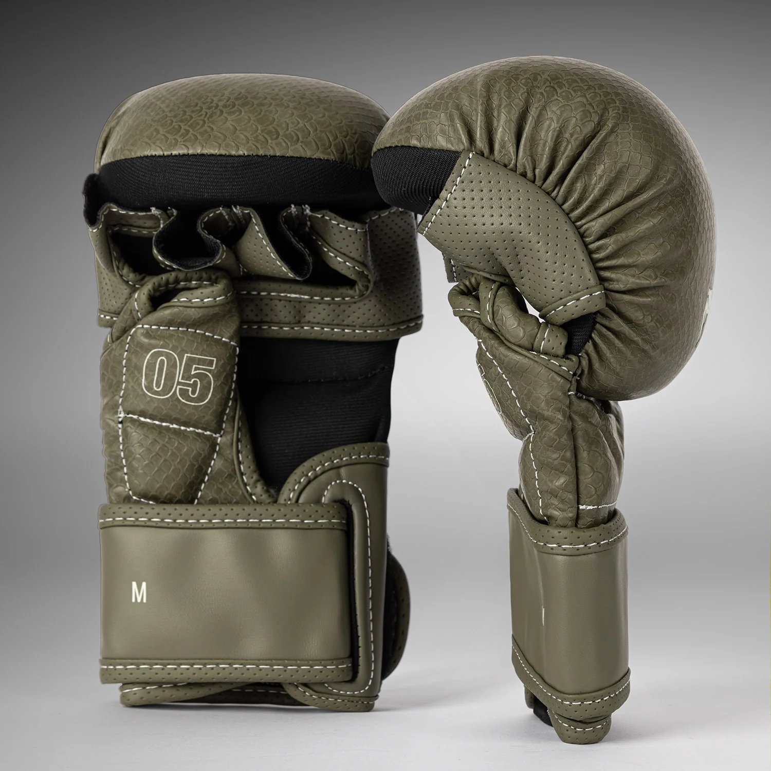 Venum Impact Evo Scales MMA Sparring Gloves - Army Green - Image 3