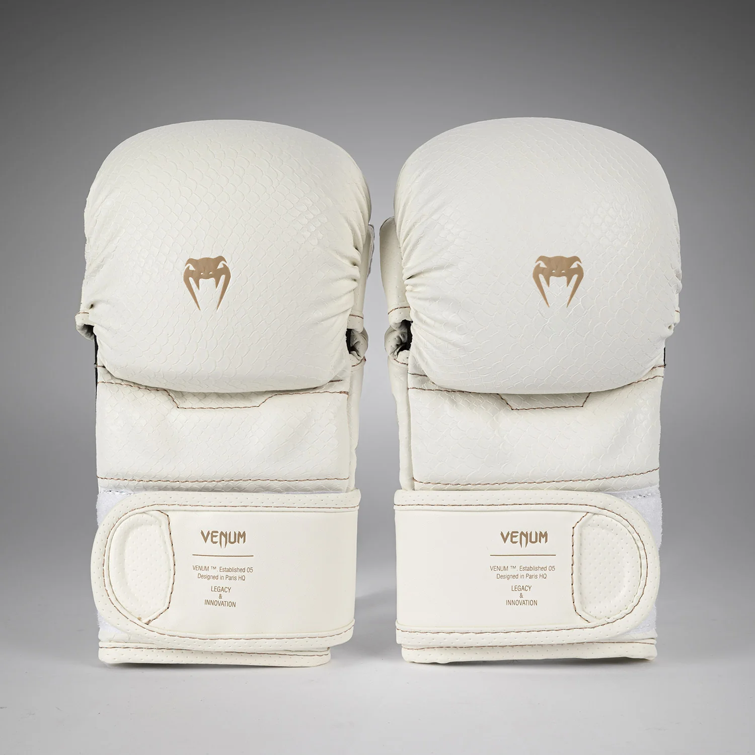 Venum Impact Evo Scales MMA Sparring Gloves - Ivory