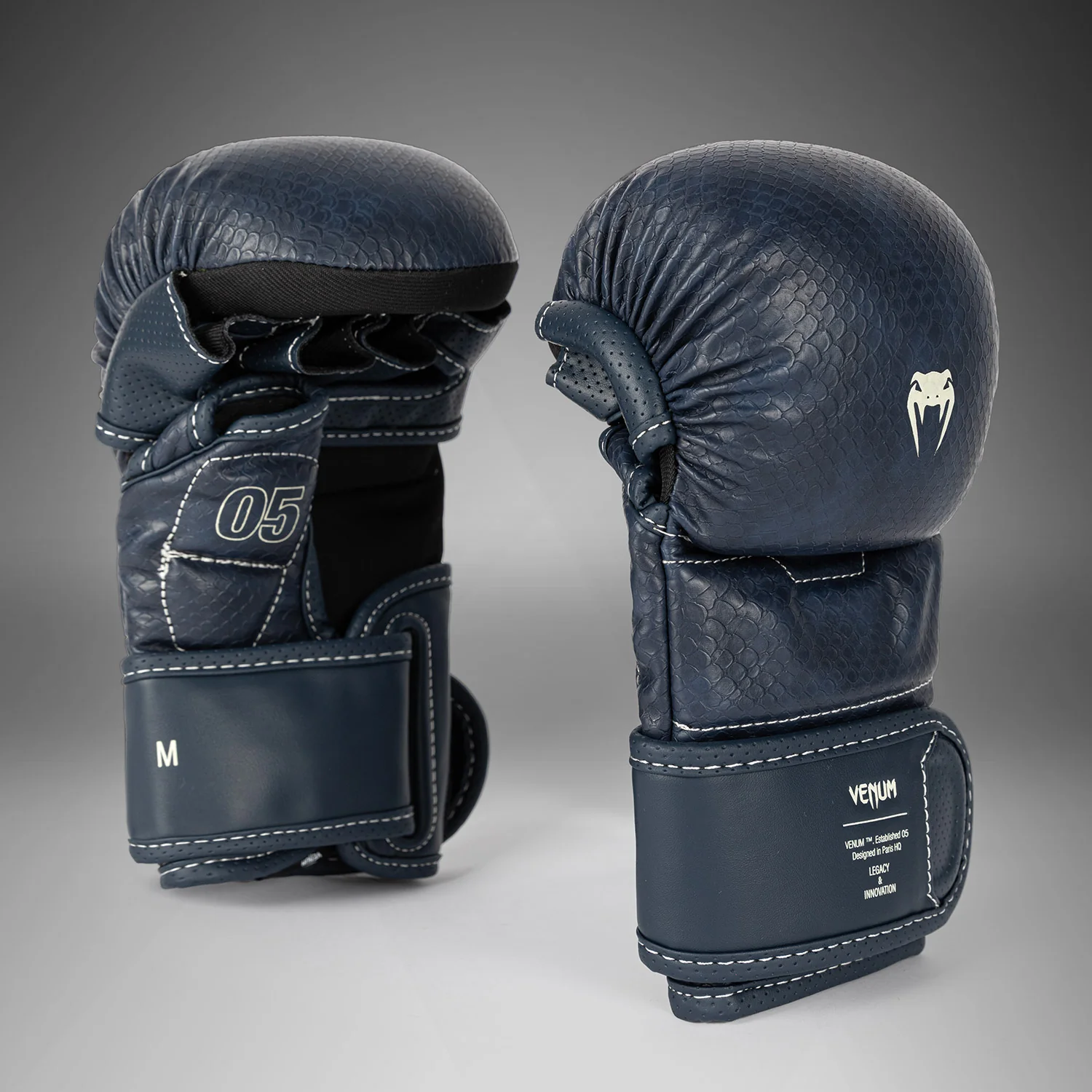 Venum Impact Evo Scales MMA Sparring Gloves - Midnight Blue - Image 2