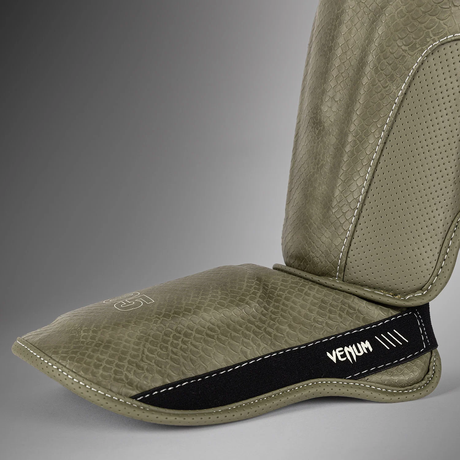 Venum Impact Evo Scales Shin Guards - Army Green - Image 4