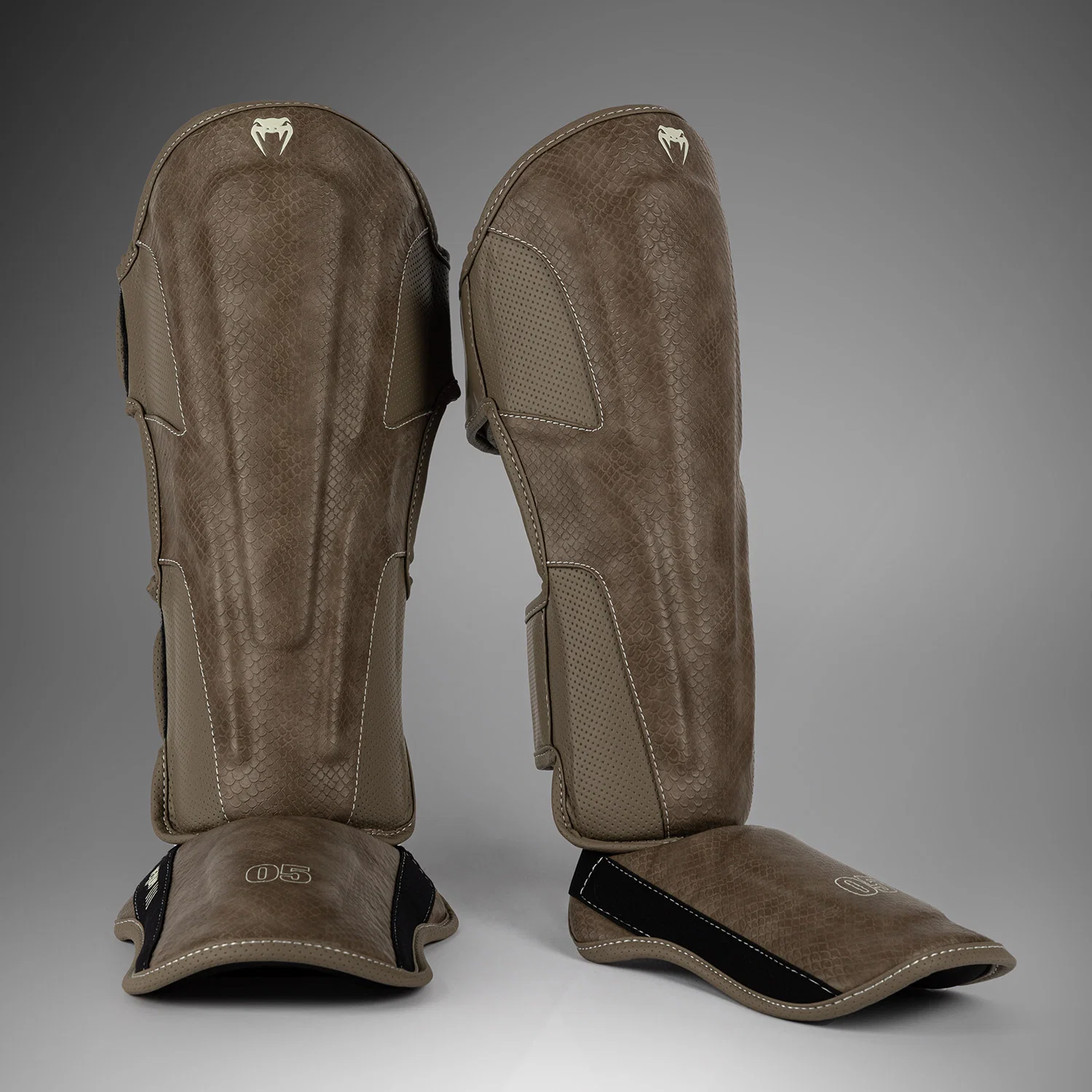 Venum Impact Evo Scales Shin Guards - Brown - Image 2