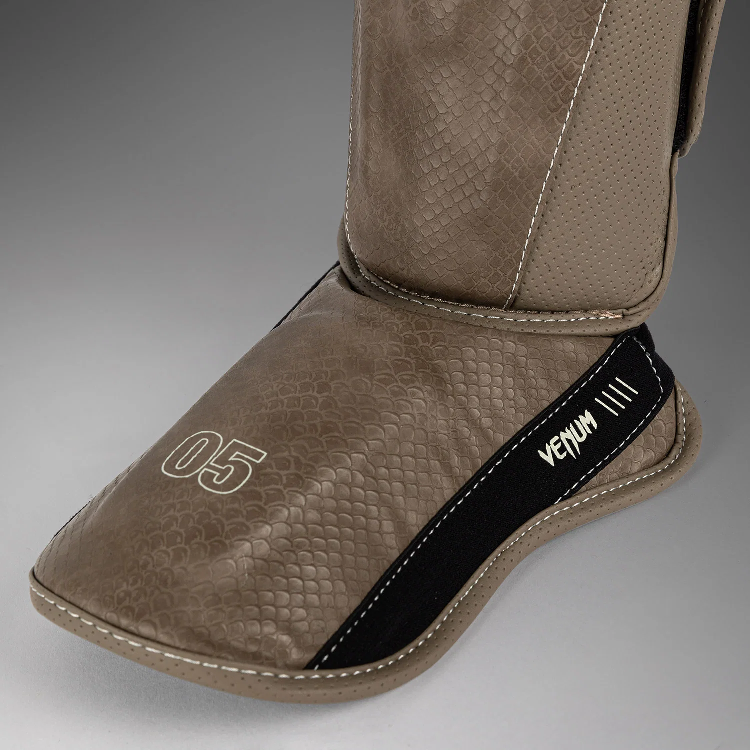 Venum Impact Evo Scales Shin Guards - Brown - Image 3