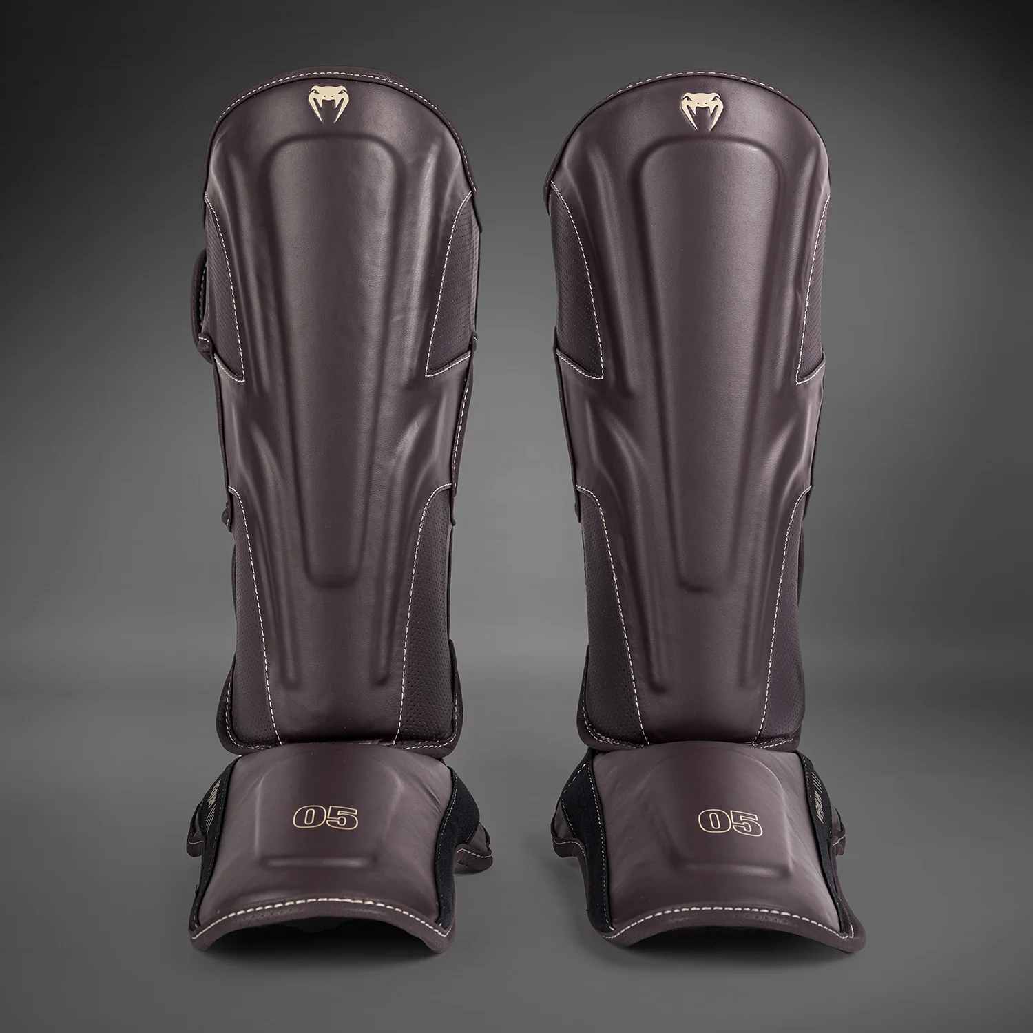 Venum Impact Evo Shin Guards - Chocolate