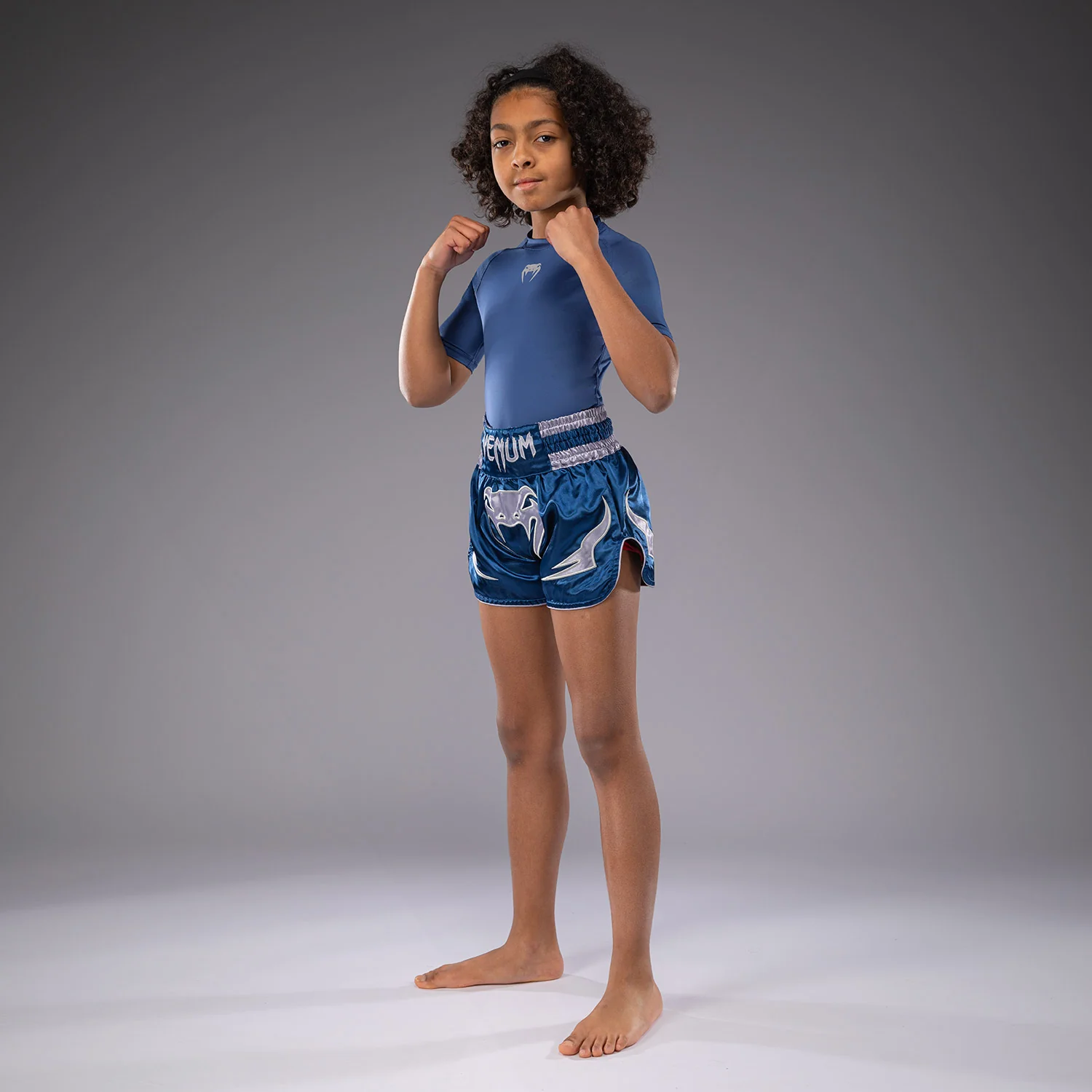 Venum Inferno Kids Thai Shorts - Royal Blue - Image 3