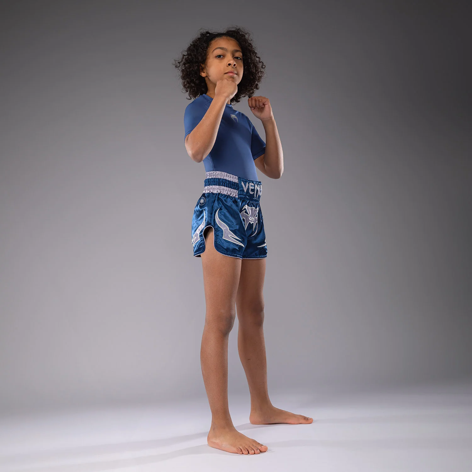 Venum Inferno Kids Thai Shorts - Royal Blue - Image 5