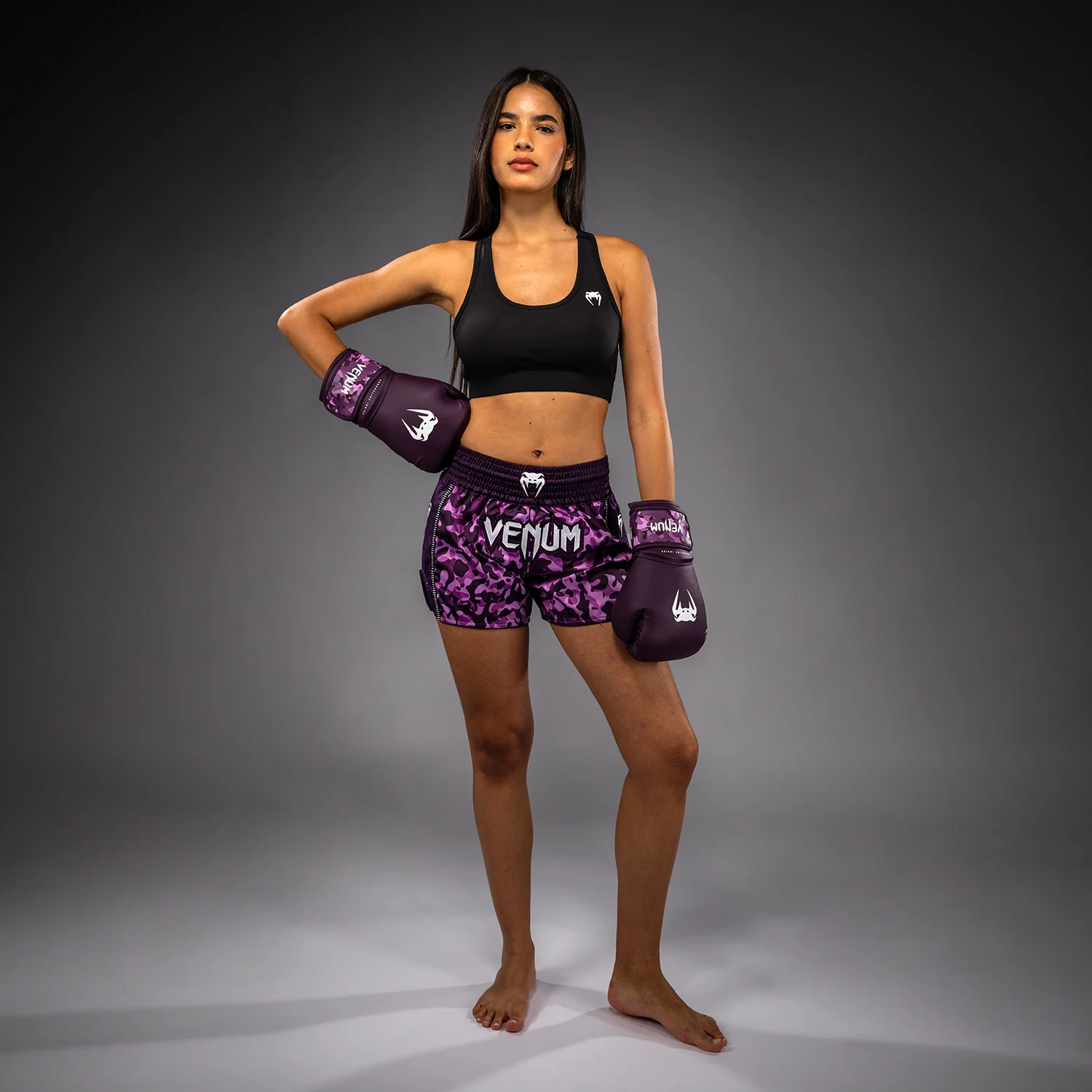 Venum Iris Muay Thai Shorts - Plum/pink - Image 5