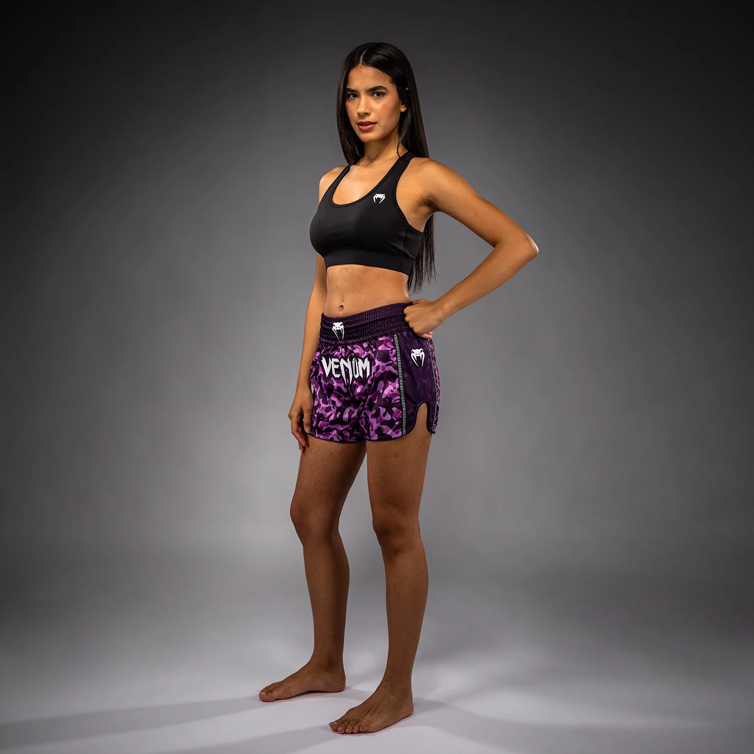 Venum Iris Muay Thai Shorts - Plum/pink - Image 7