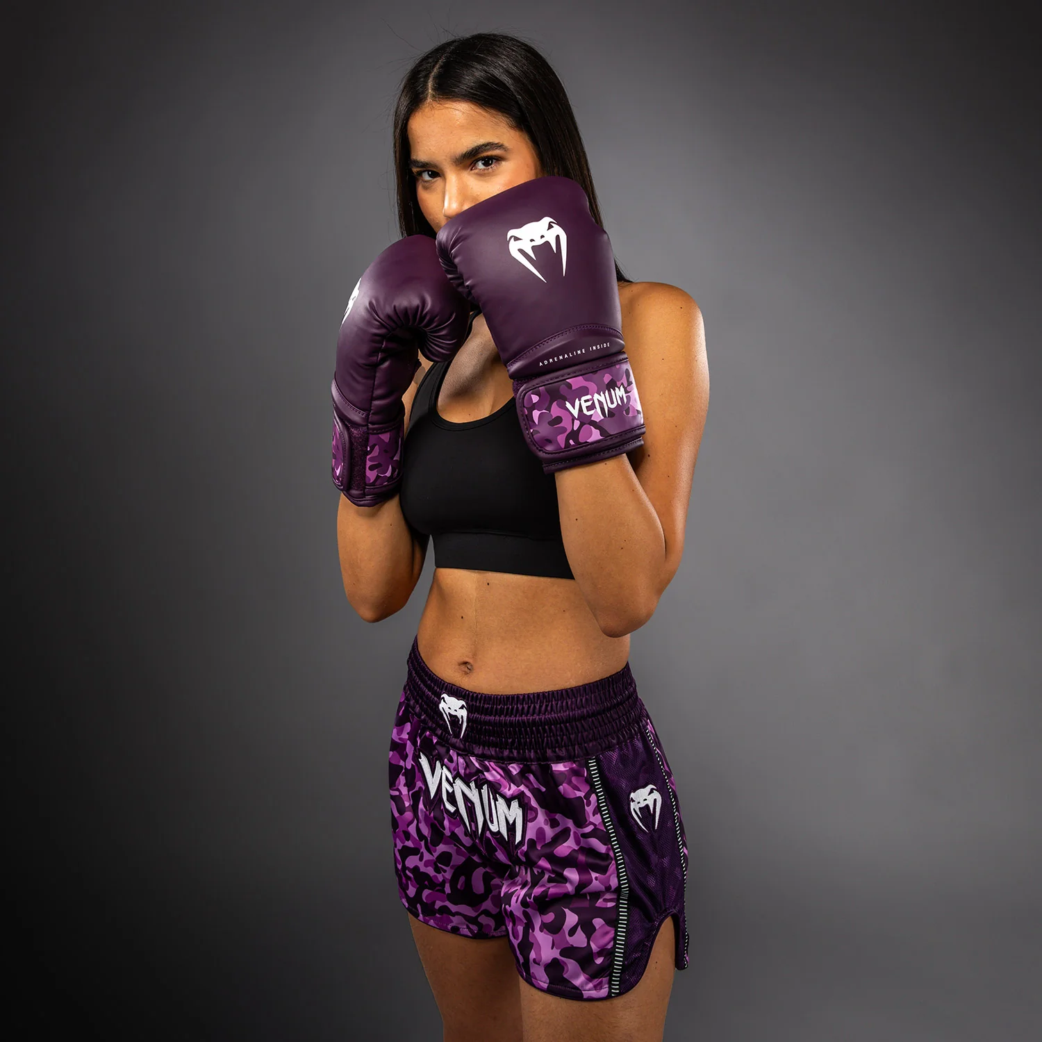 Venum Iris Muay Thai Shorts - Plum/pink - Image 8