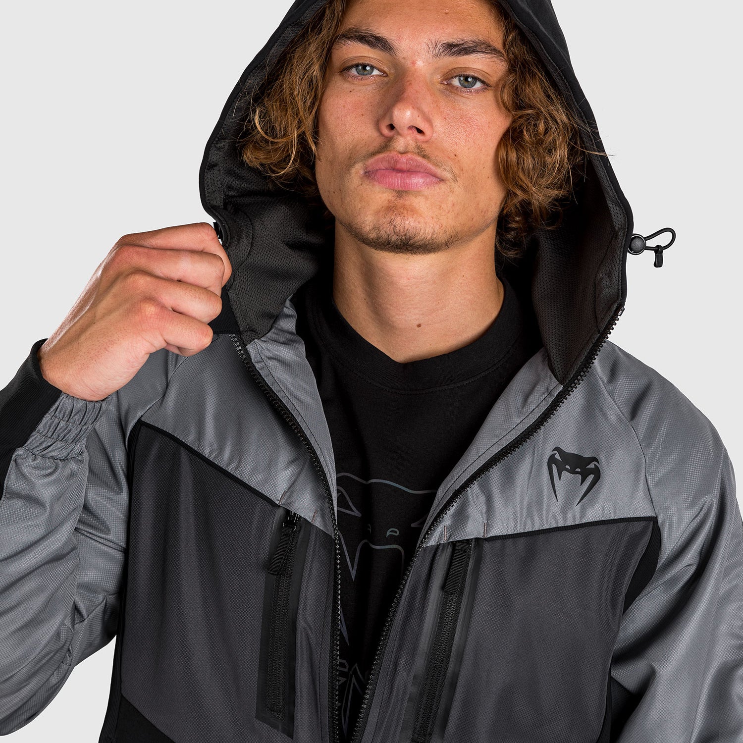 Venum Laser 3.0 Track Jacket - Black/Grey - Image 7