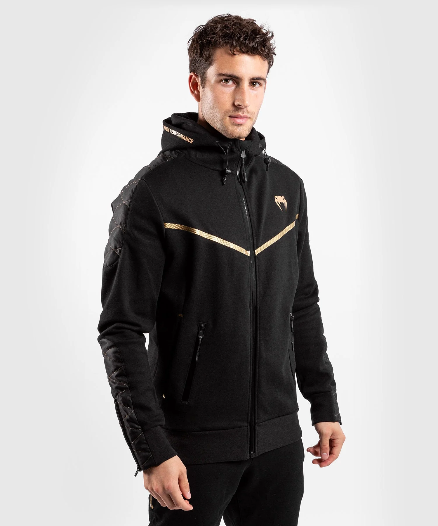 Venum Laser Evo Hoodie - Black/Gold - Image 4