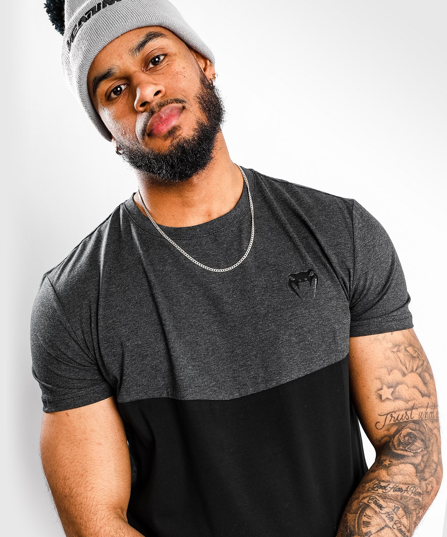 Venum Laser T-Shirt - Black/Heather Grey - Image 2