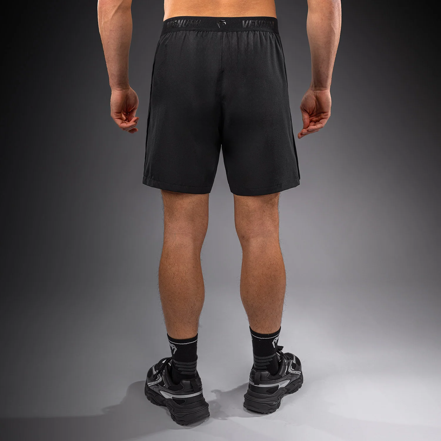 Venum Lazer Hybrid Training Shorts - Black/Grey - Image 5