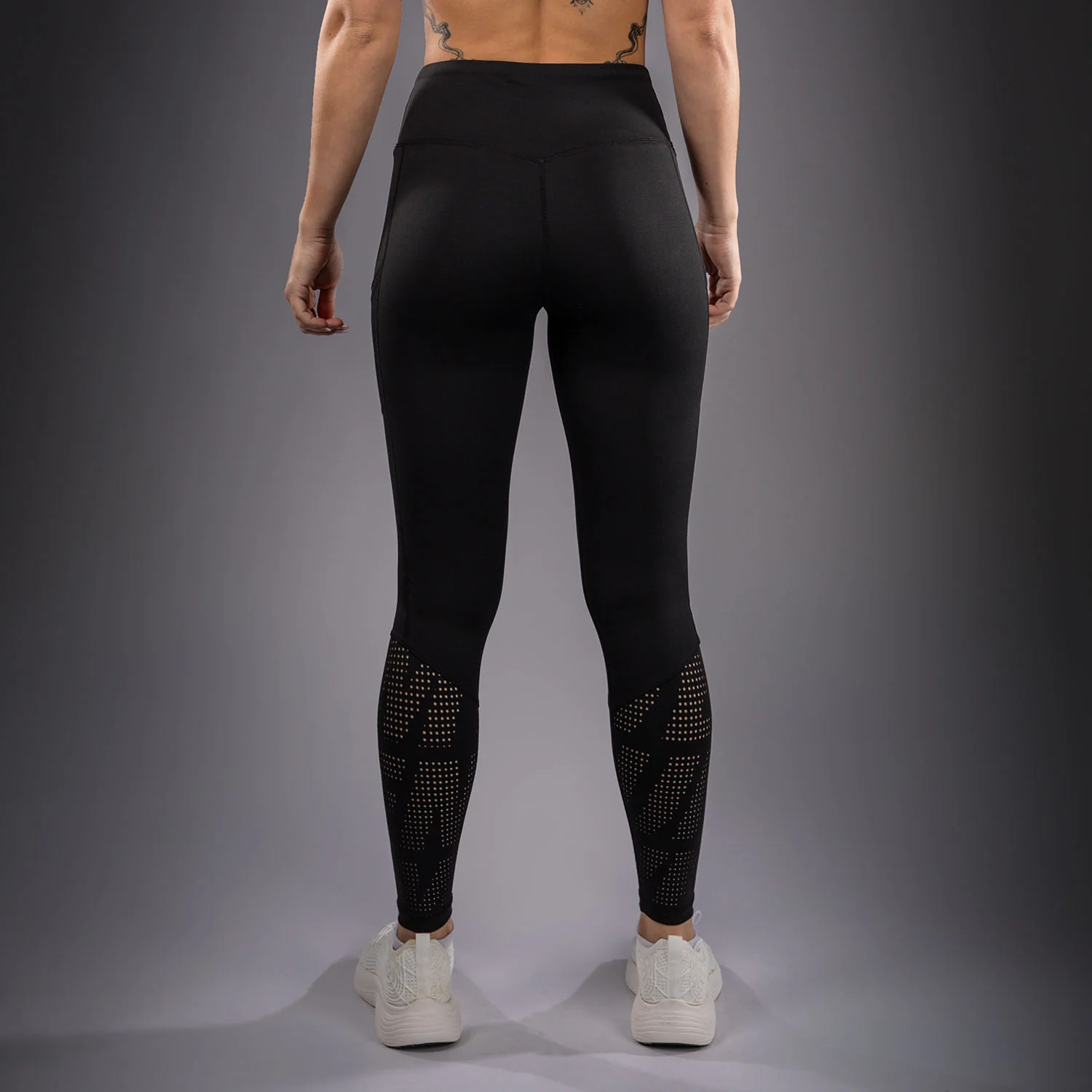 Venum Lazer Women's Leggings - Black/Yellow - Image 4