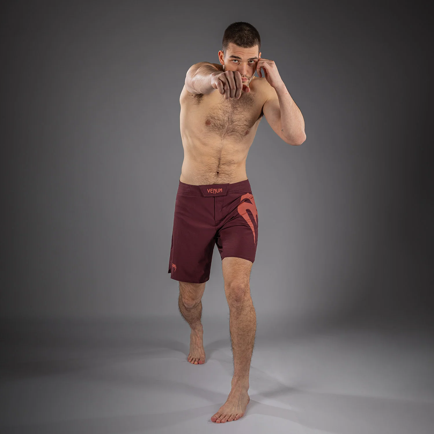 Venum Light 5.0 Fightshorts - Dark Brown/Terracota - Image 6