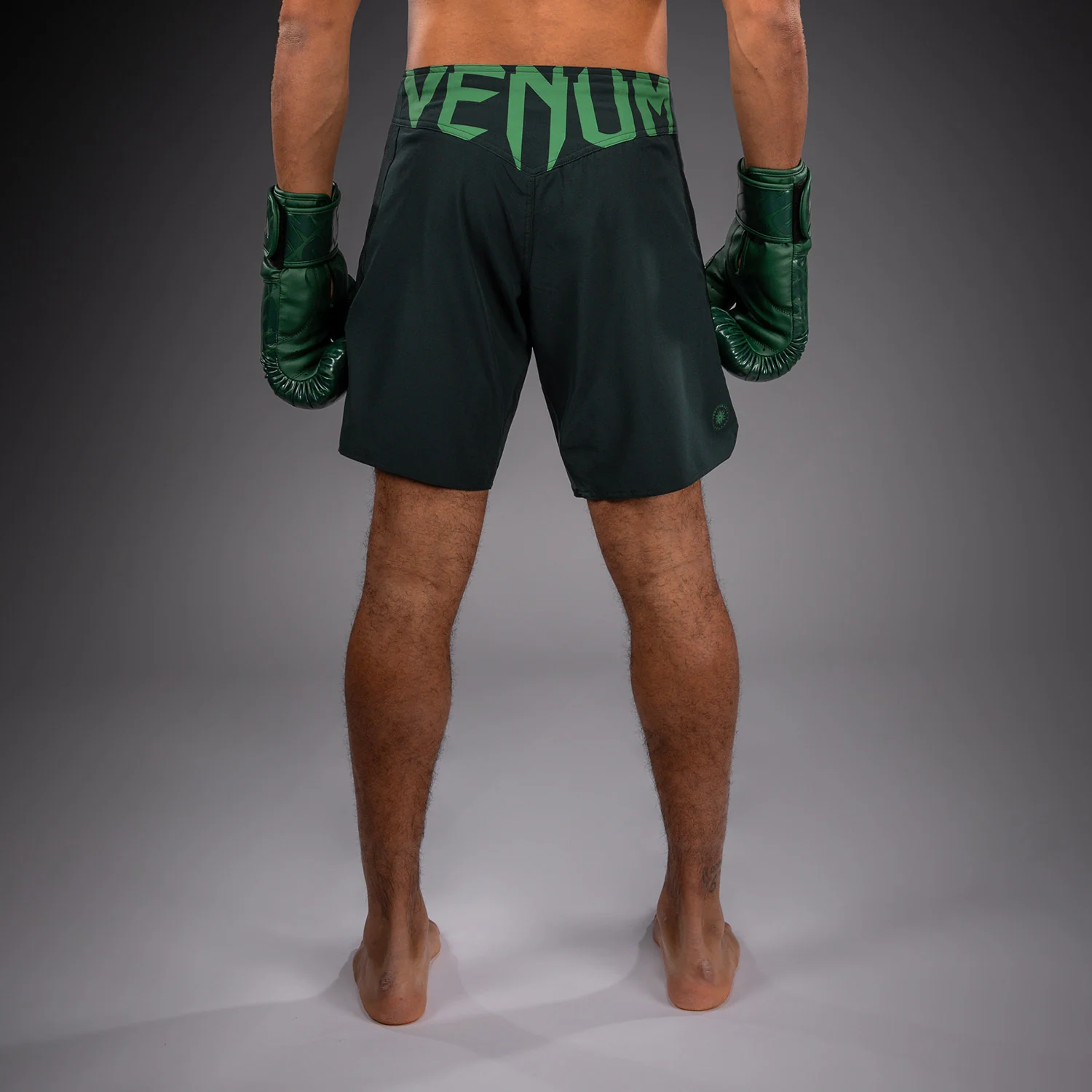 Venum Light 5.0 Fightshorts - Forest Green/Light Green - Image 3