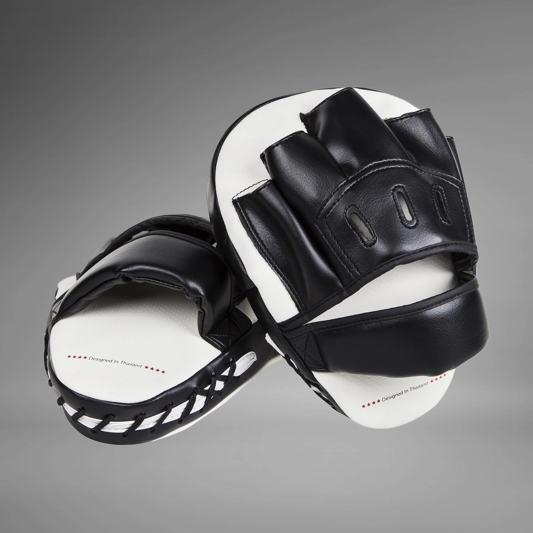 Venum Light Focus Mitts - White/Black (Pair) - Image 2