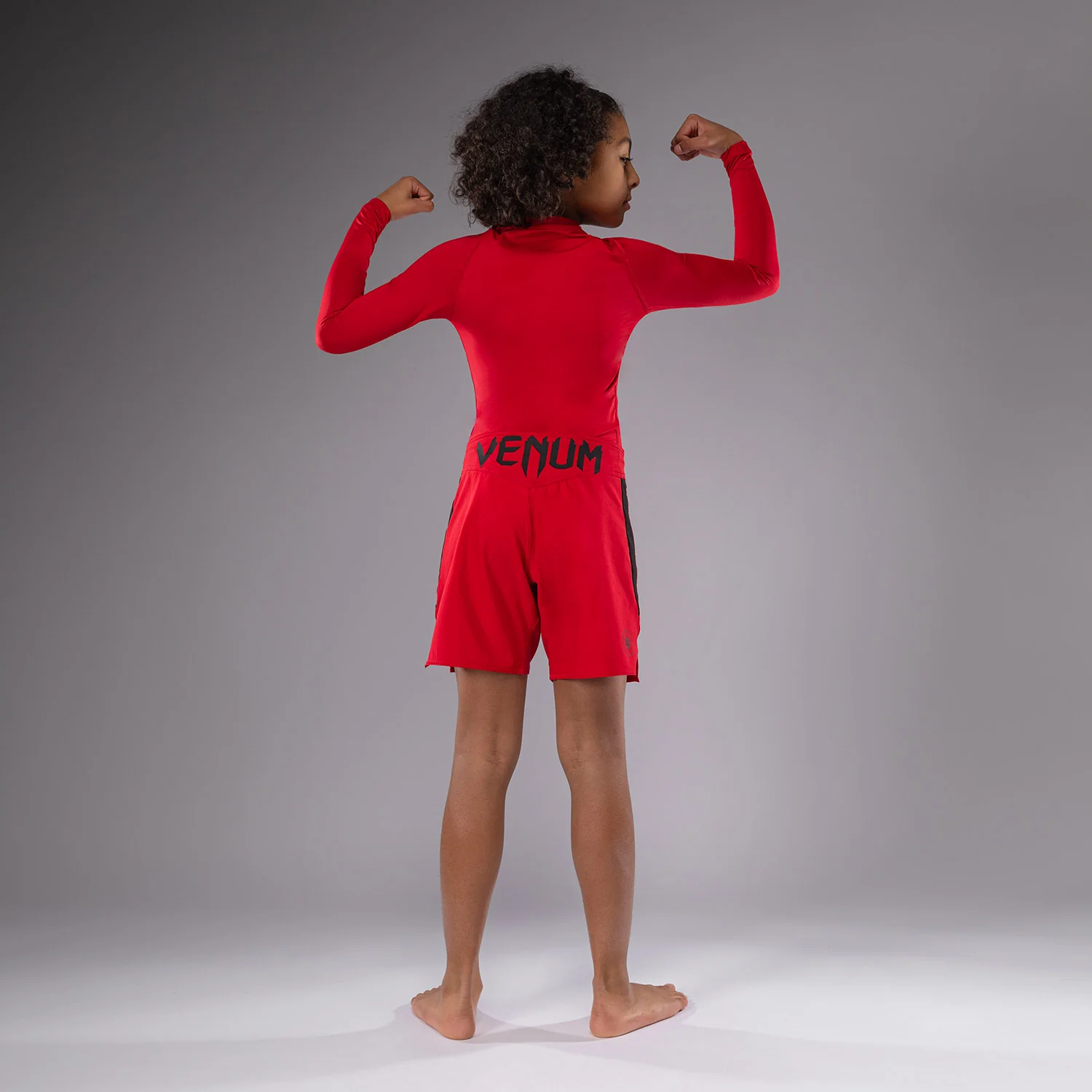 Venum Light Kids Fight Shorts - Cherry Red - Image 2
