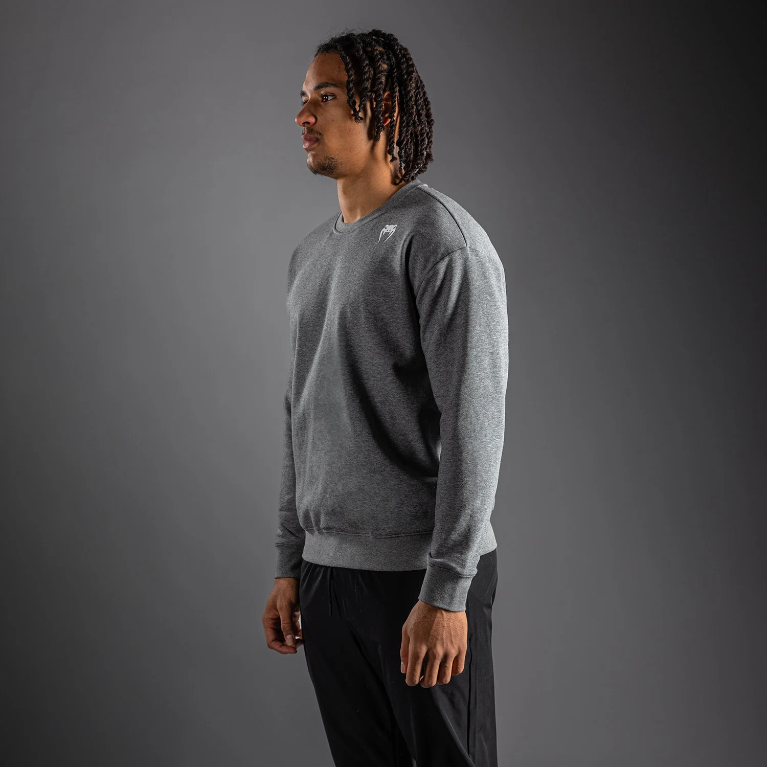 Venum Lineup Fleece Crew - Grey/White - Image 3