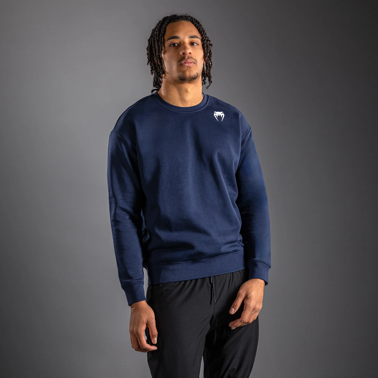 Venum Lineup Fleece Crew Navy - Blue/White