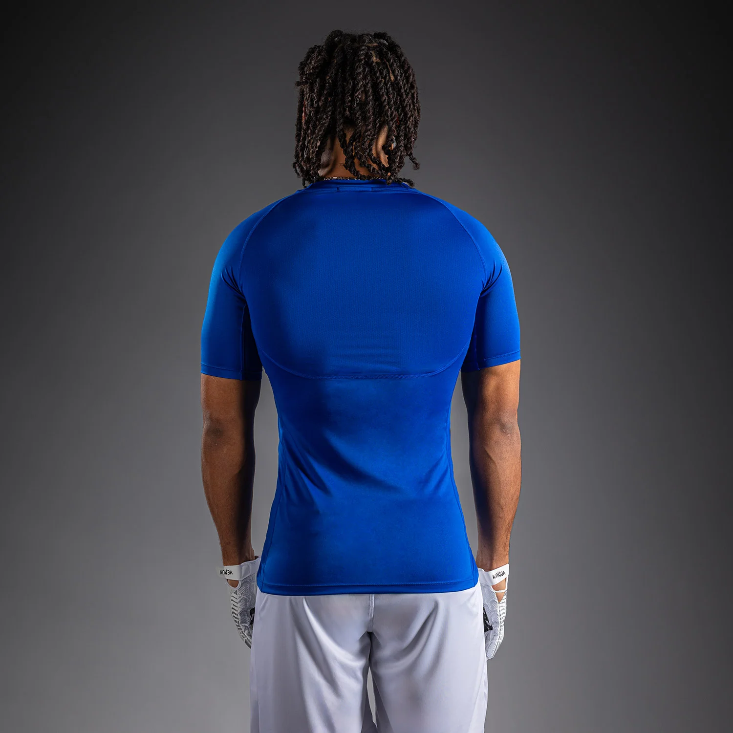 Venum Lineup Half Sleeve Compression Shirt Royal - Blue/White - Image 3