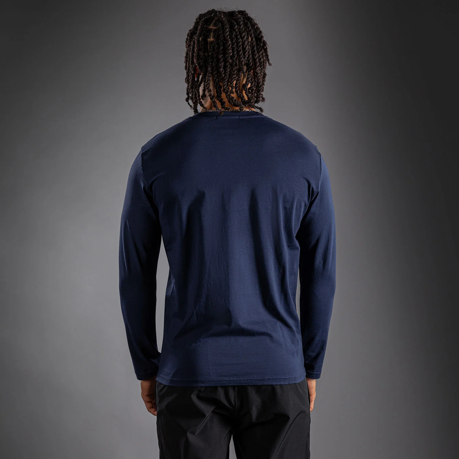 Venum Lineup Long Sleeve T-Shirt Navy - Blue/White - Image 3