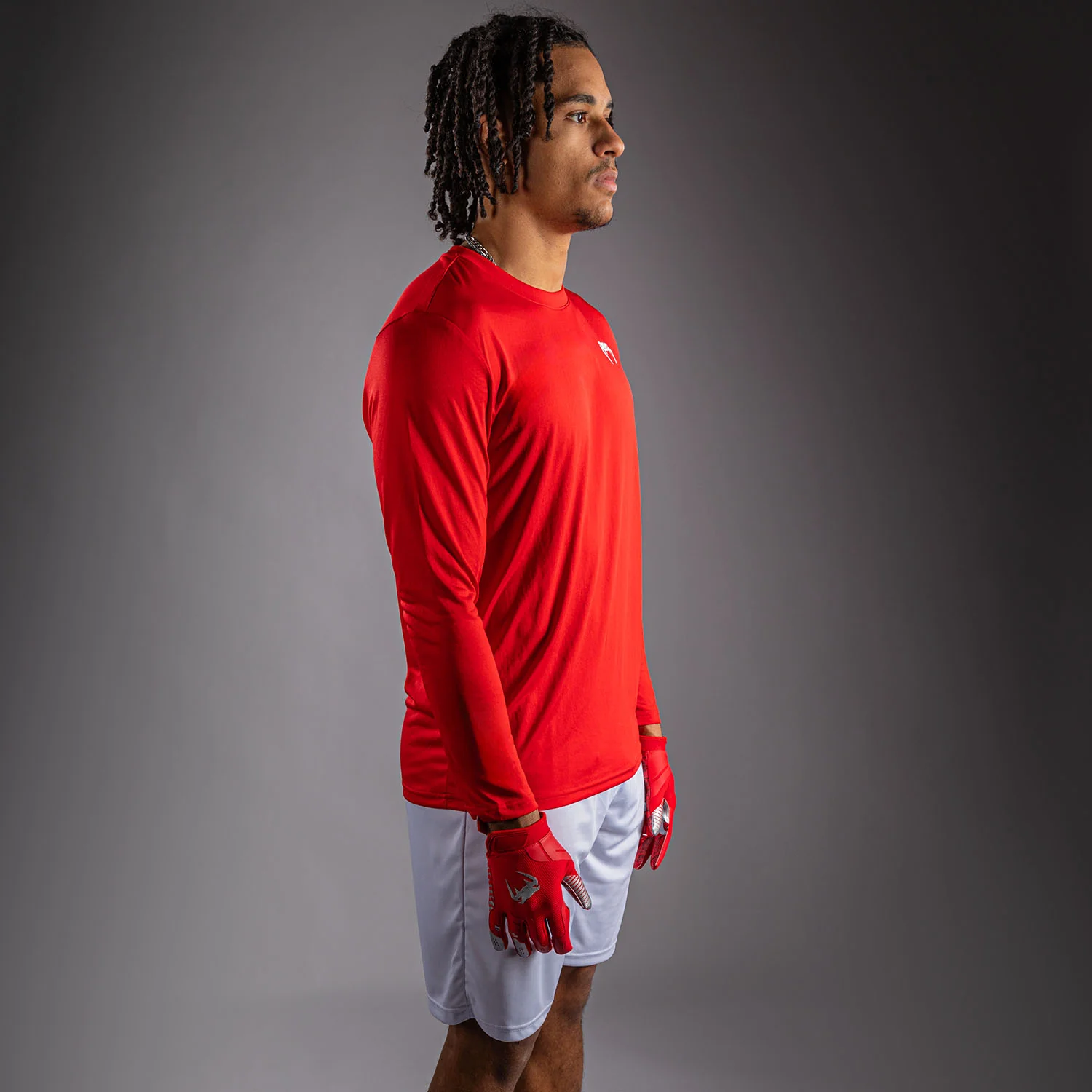 Venum Lineup Performance Long Sleeve T-Shirt - Red/White - Image 2