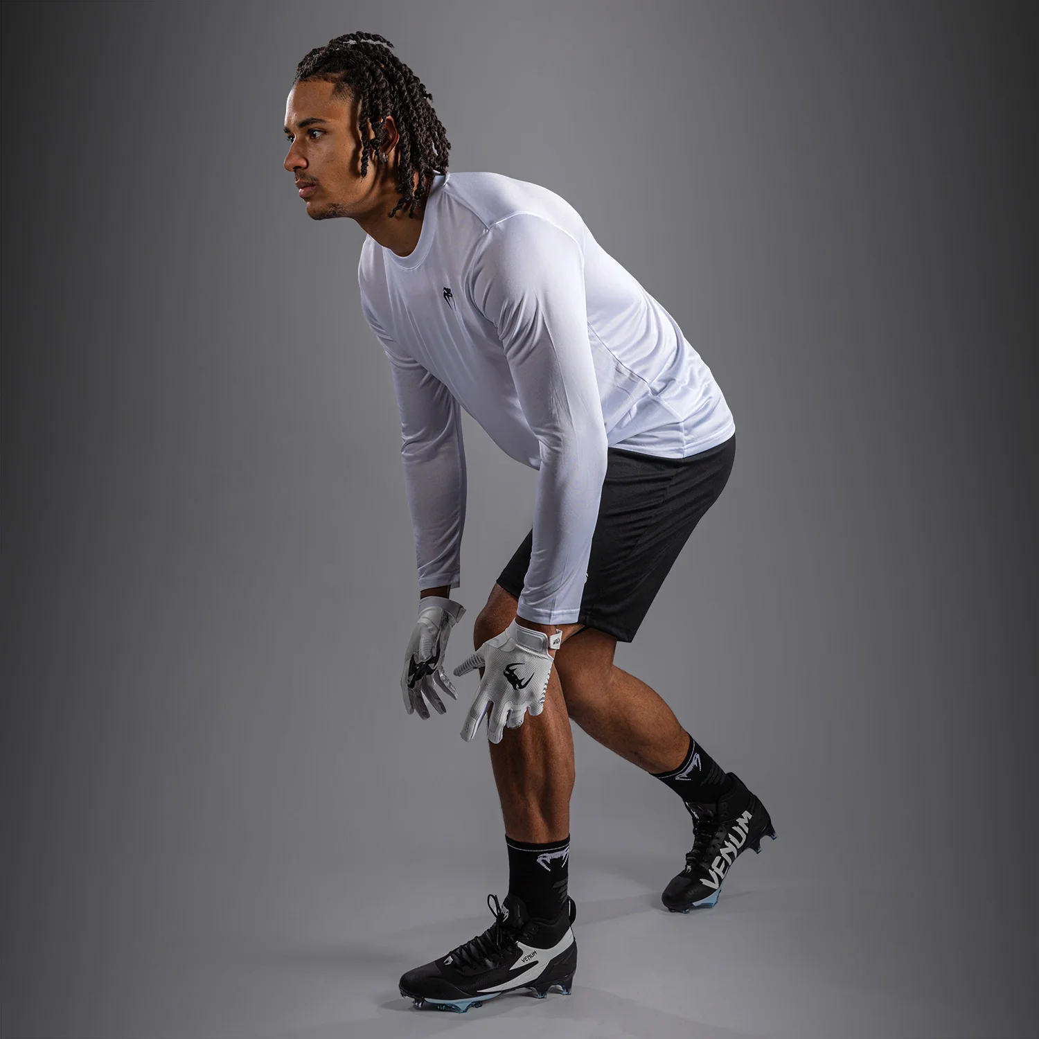 Venum Lineup Performance Long Sleeve T-Shirt - White/Black - Image 6