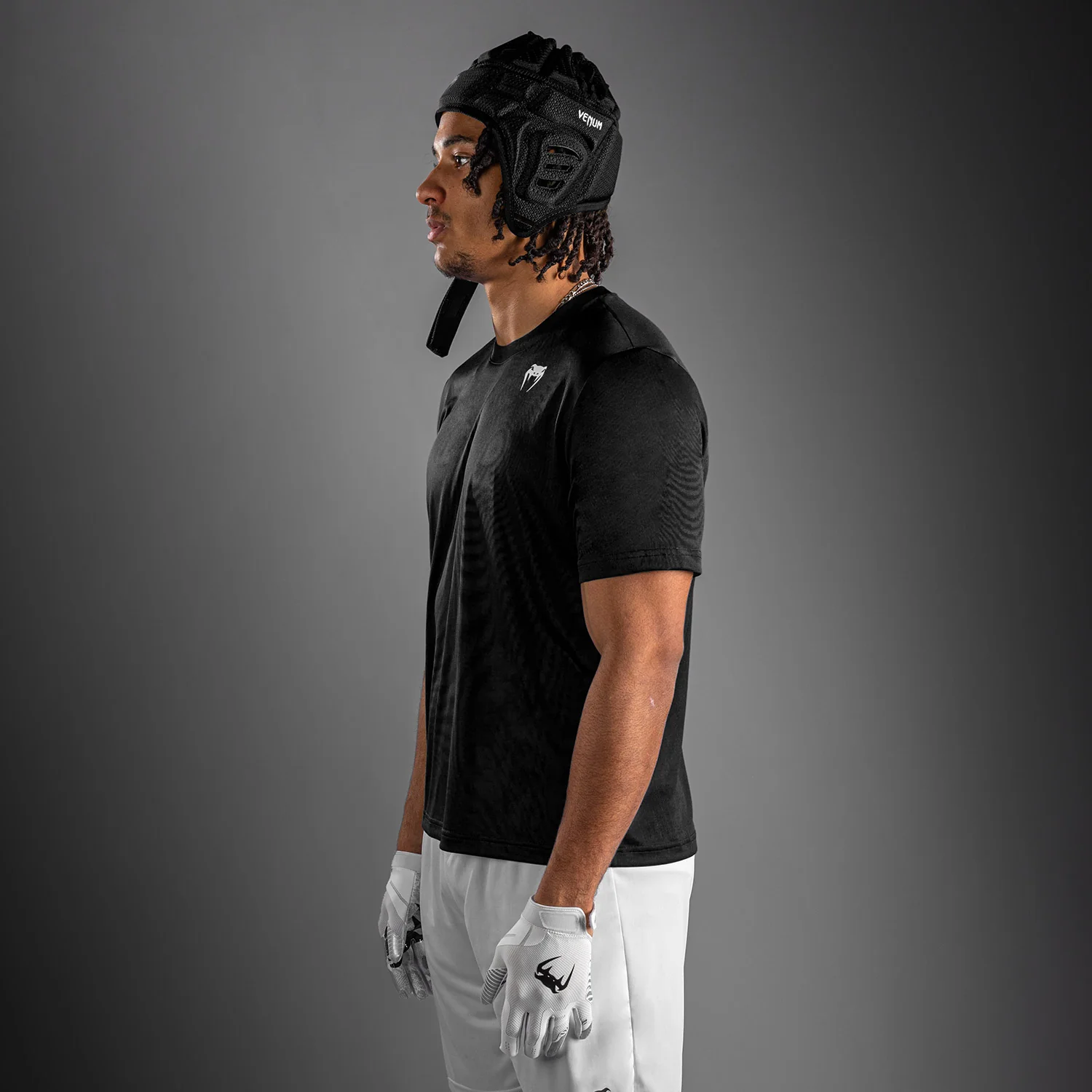 Venum Lineup Performance Short Sleeve T-Shirt - Black/White - Image 3