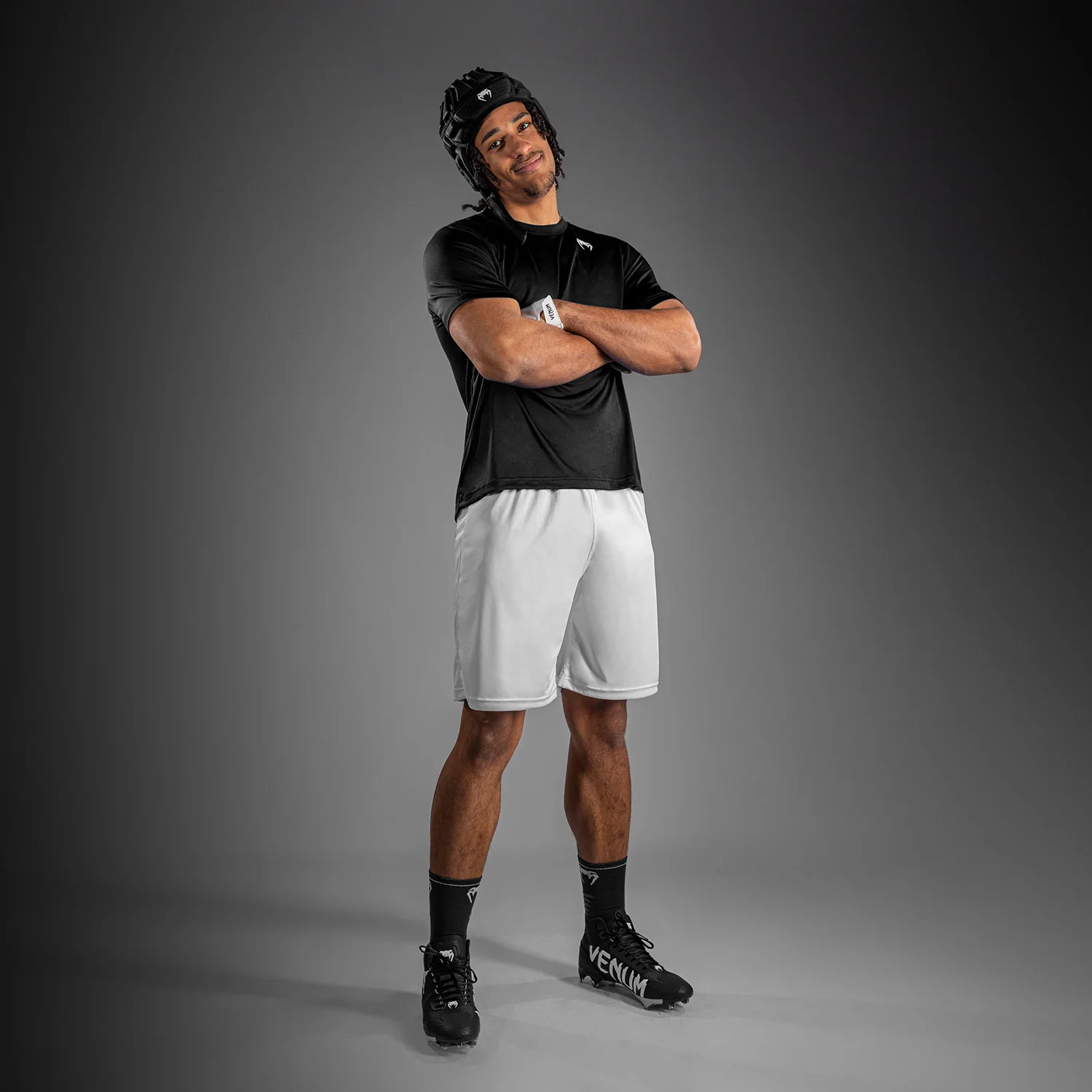 Venum Lineup Performance Short Sleeve T-Shirt - Black/White - Image 6