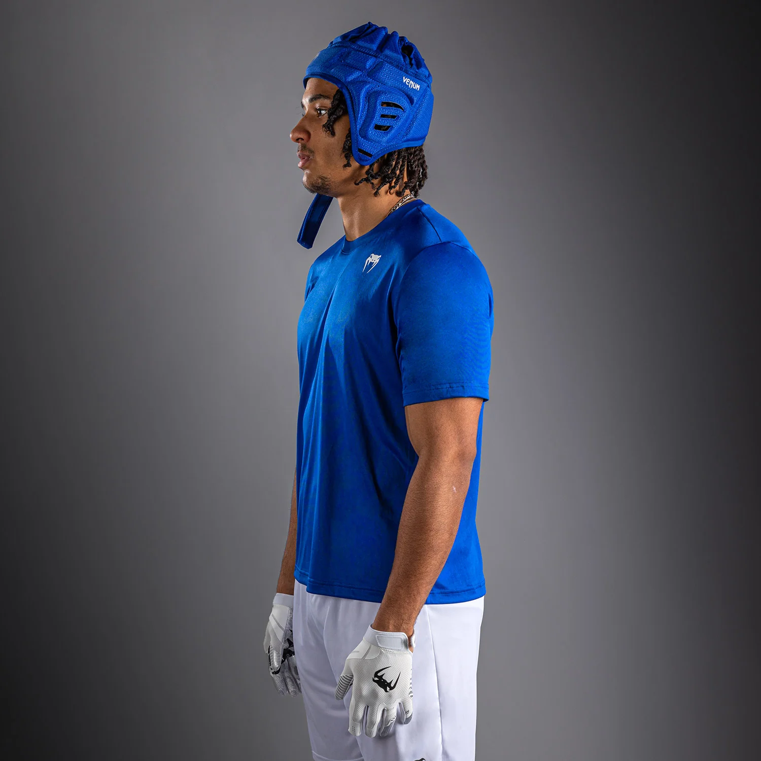 Venum Lineup Performance Short Sleeve T-Shirt Royal - Blue/White - Image 3