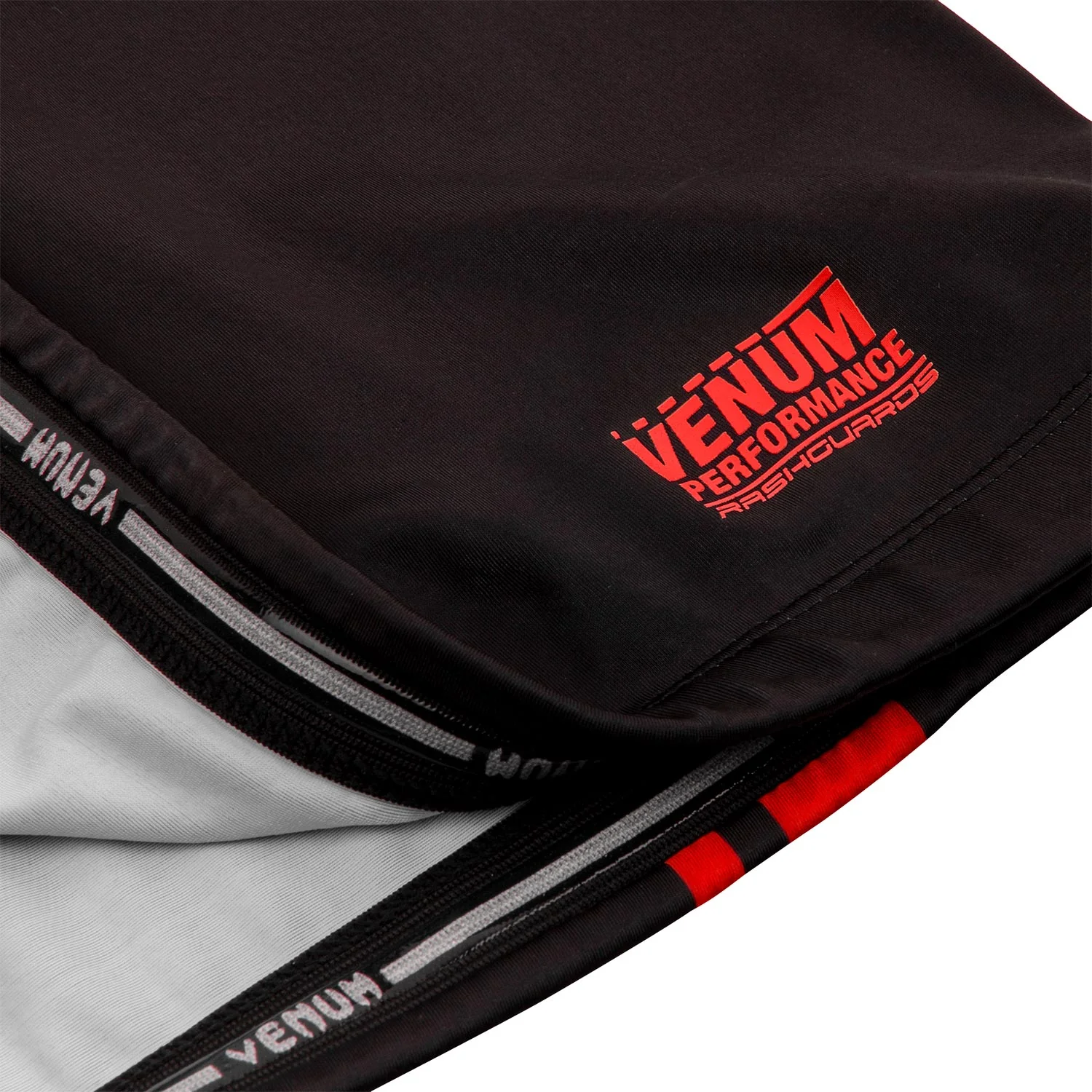 Venum Logos Rashguard - Long Sleeves - Black/Red - Image 6