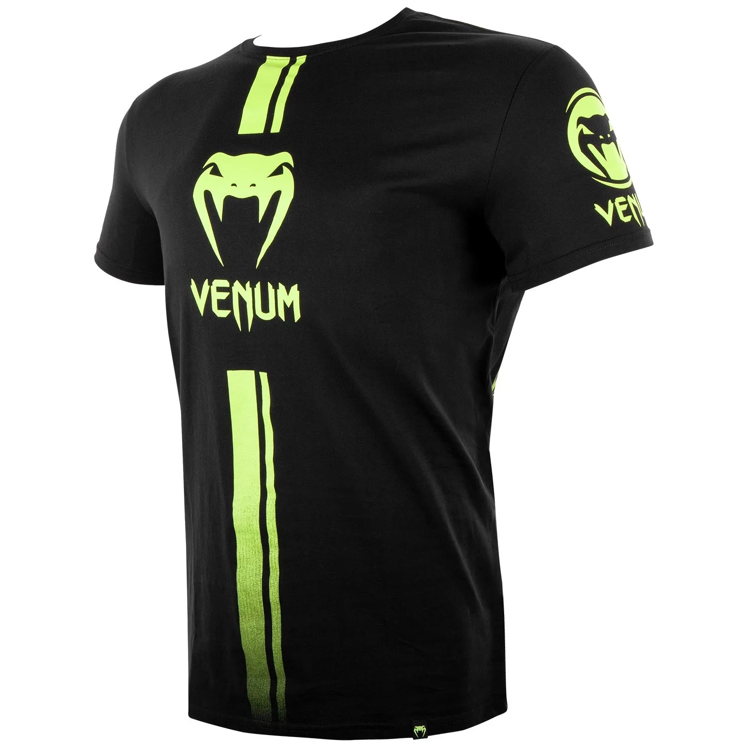 Venum Logos T-shirt - Black/Neo Yellow - Image 2