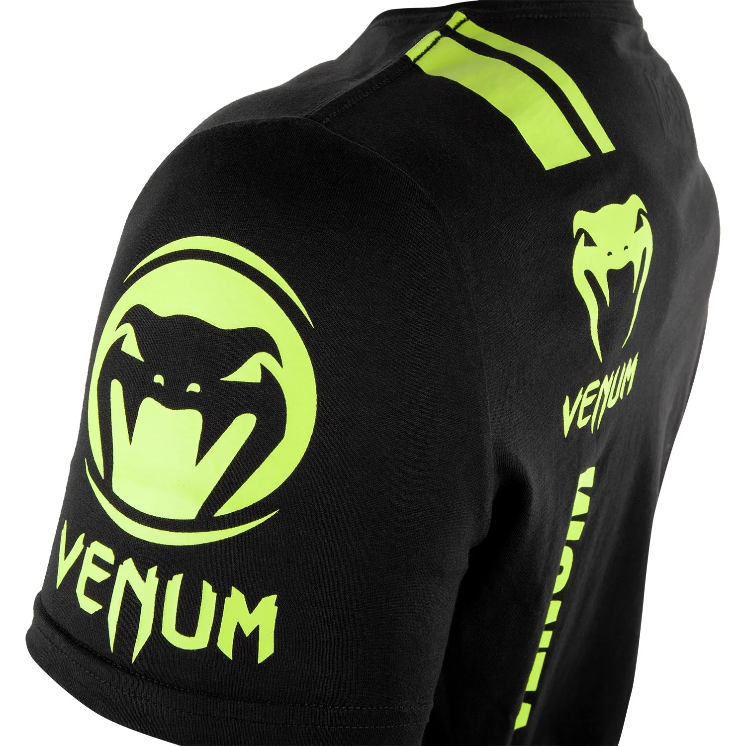 Venum Logos T-shirt - Black/Neo Yellow - Image 5