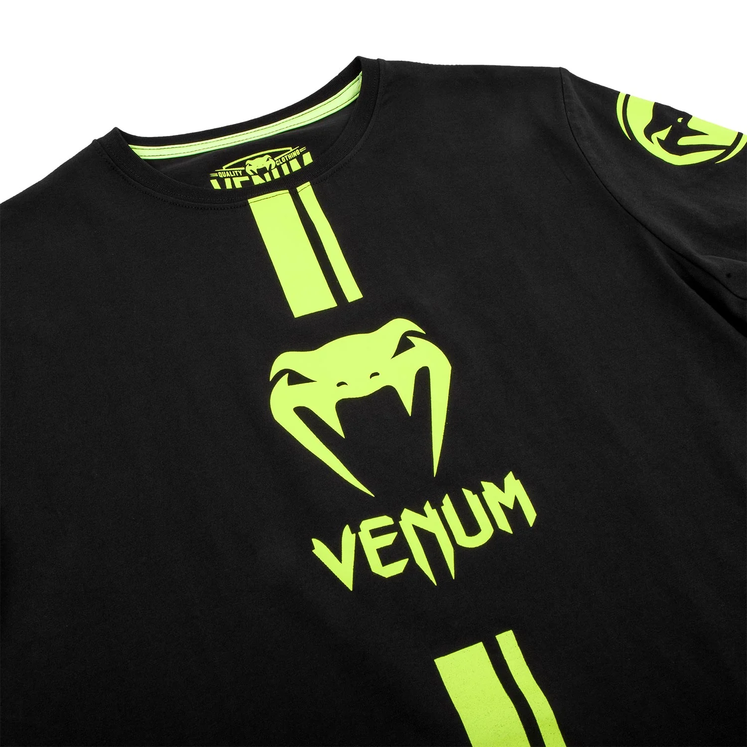 Venum Logos T-shirt - Black/Neo Yellow - Image 6