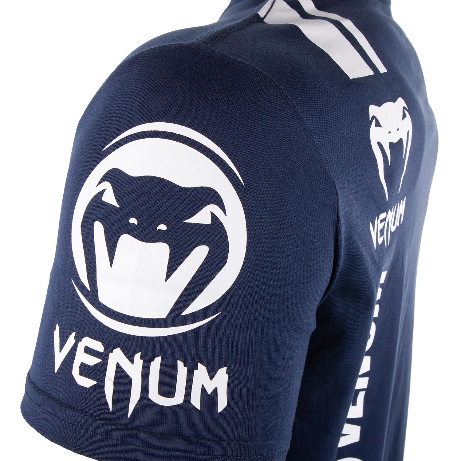 Venum Logos T-shirt - Navy Blue/White - Image 5