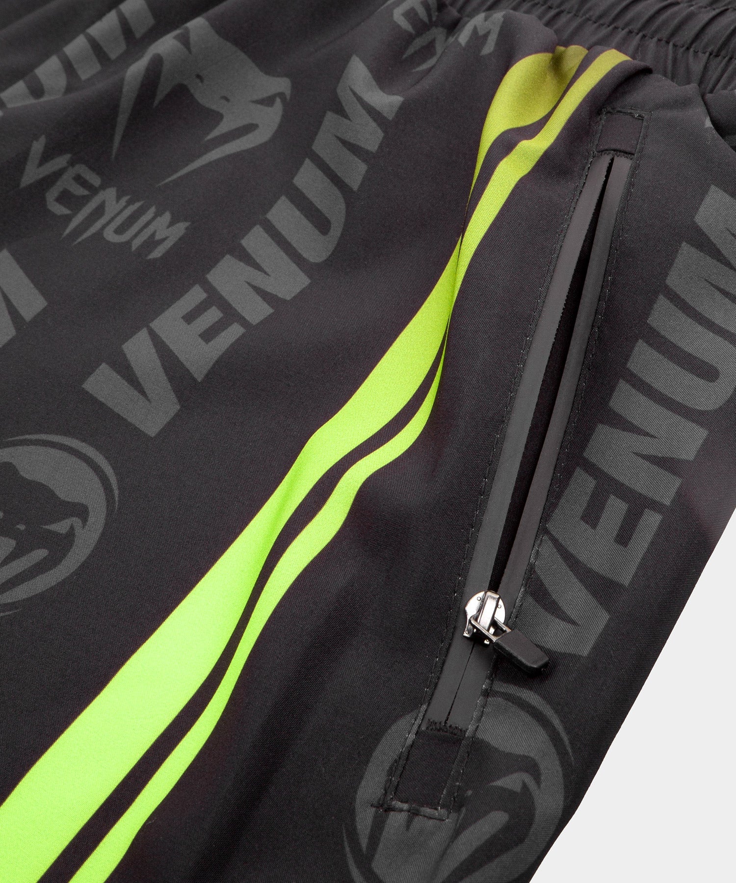 Venum Logos Training Shorts - Black/Neo Yellow - Image 6