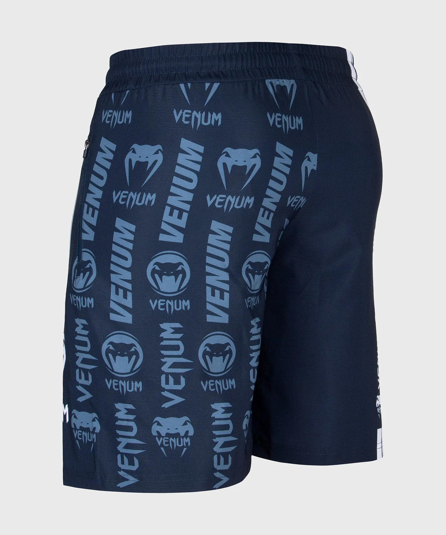 Venum Logos Training Shorts - Navy Blue/White - Image 3
