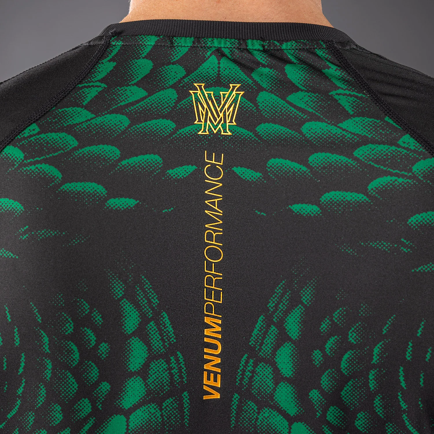 Venum Matupa Dry Tech T-Shirt - Black/Green/Gold - Image 6