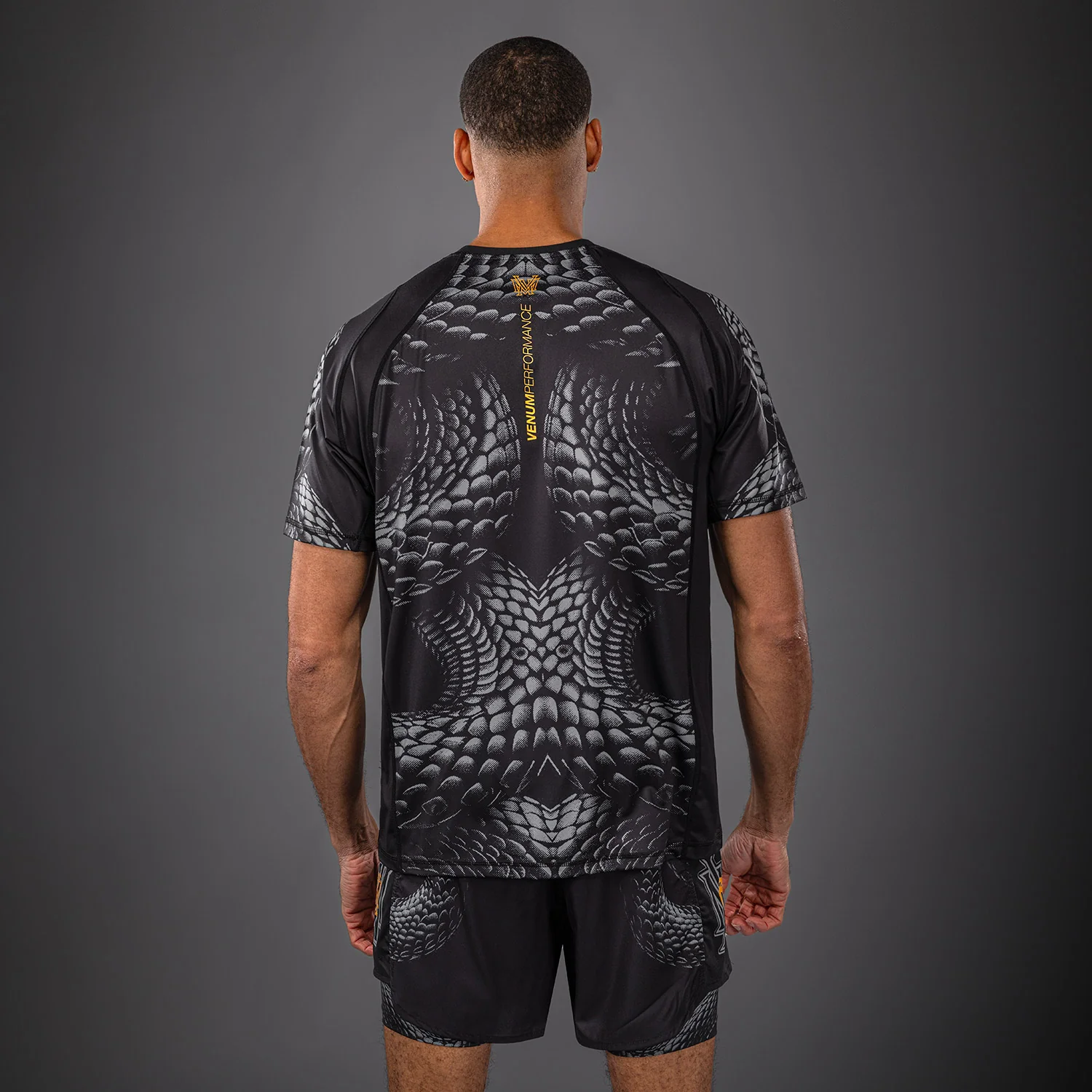 Venum Matupa Dry Tech T-Shirt - Black/Grey/Gold - Image 4