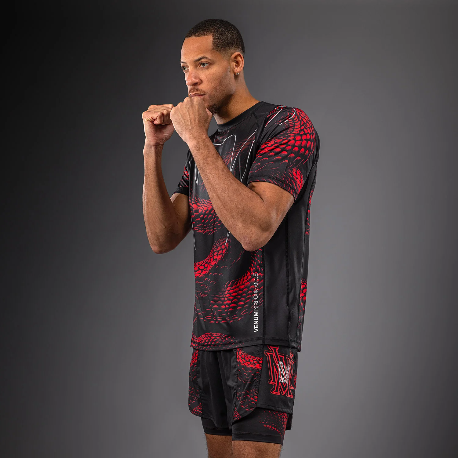 Venum Matupa Dry Tech T-Shirt - Black/Red/Silver - Image 3