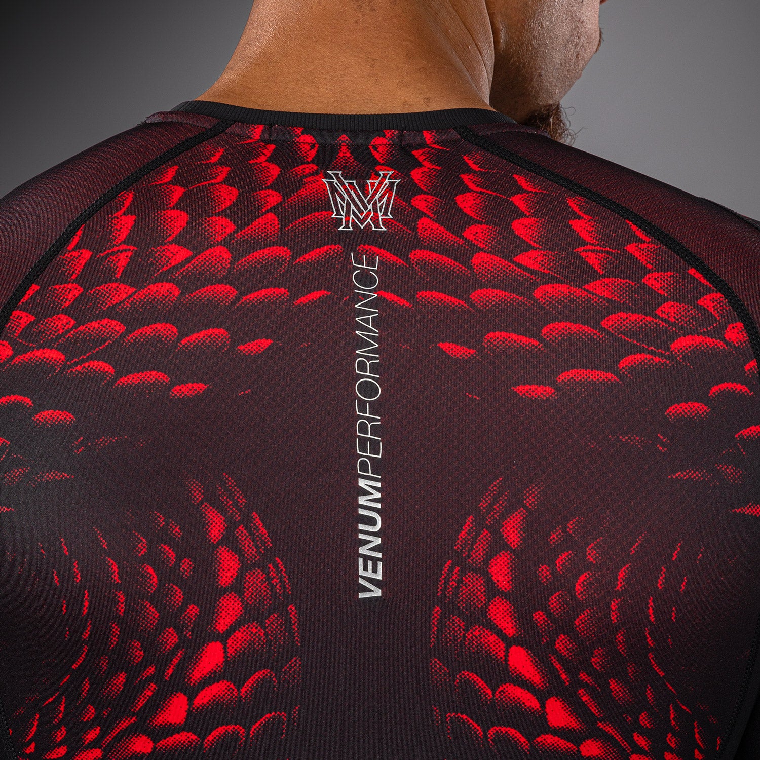 Venum Matupa Long Sleeve Rashguard - Black/Red/Silver - Image 5