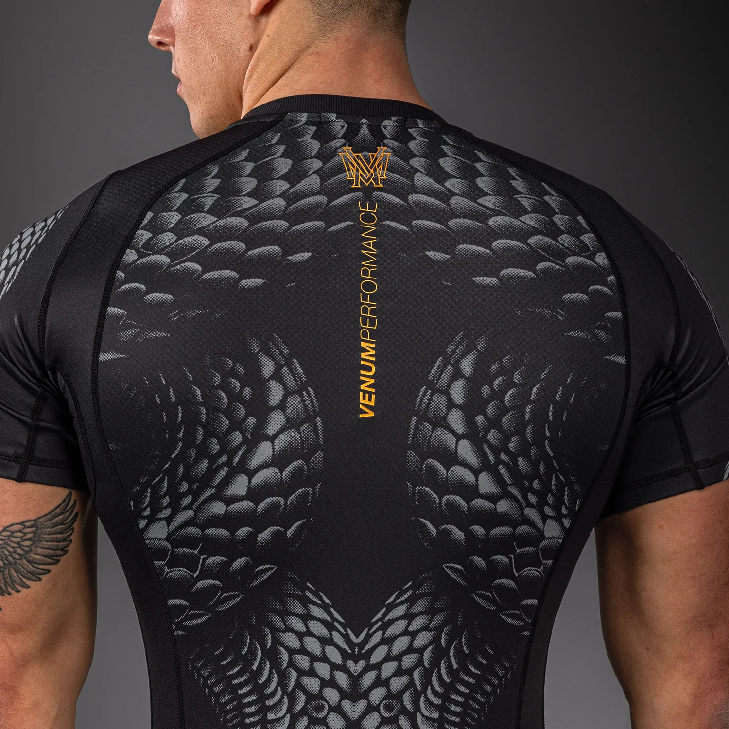 Venum Matupa Short Sleeve Rashguard - Black/Grey/Gold - Image 6